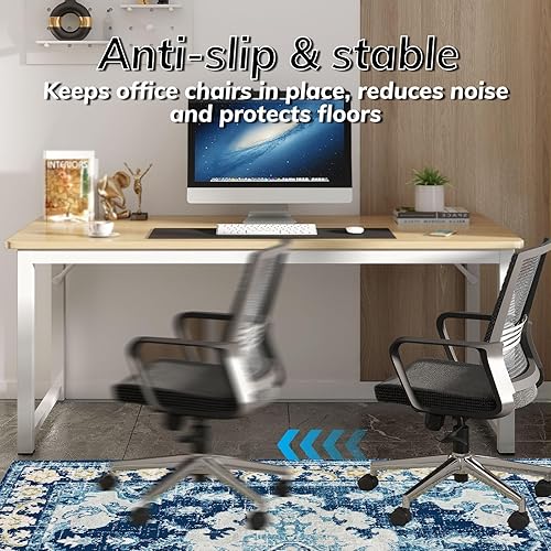 Miniatura 3 de Tapete para silla de oficina para suelo de madera dura, 36 x 48 pulgadas, tapete antideslizante para silla de escritorio para suelos duros, alfombra