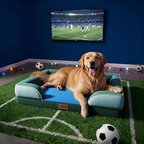 Miniatura 95 de Comfort Expression - Cama ortopédica para perros extragrandes, 53 x 42 pulgadas, cama impermeable y de apoyo de espuma con cojines removibles, con