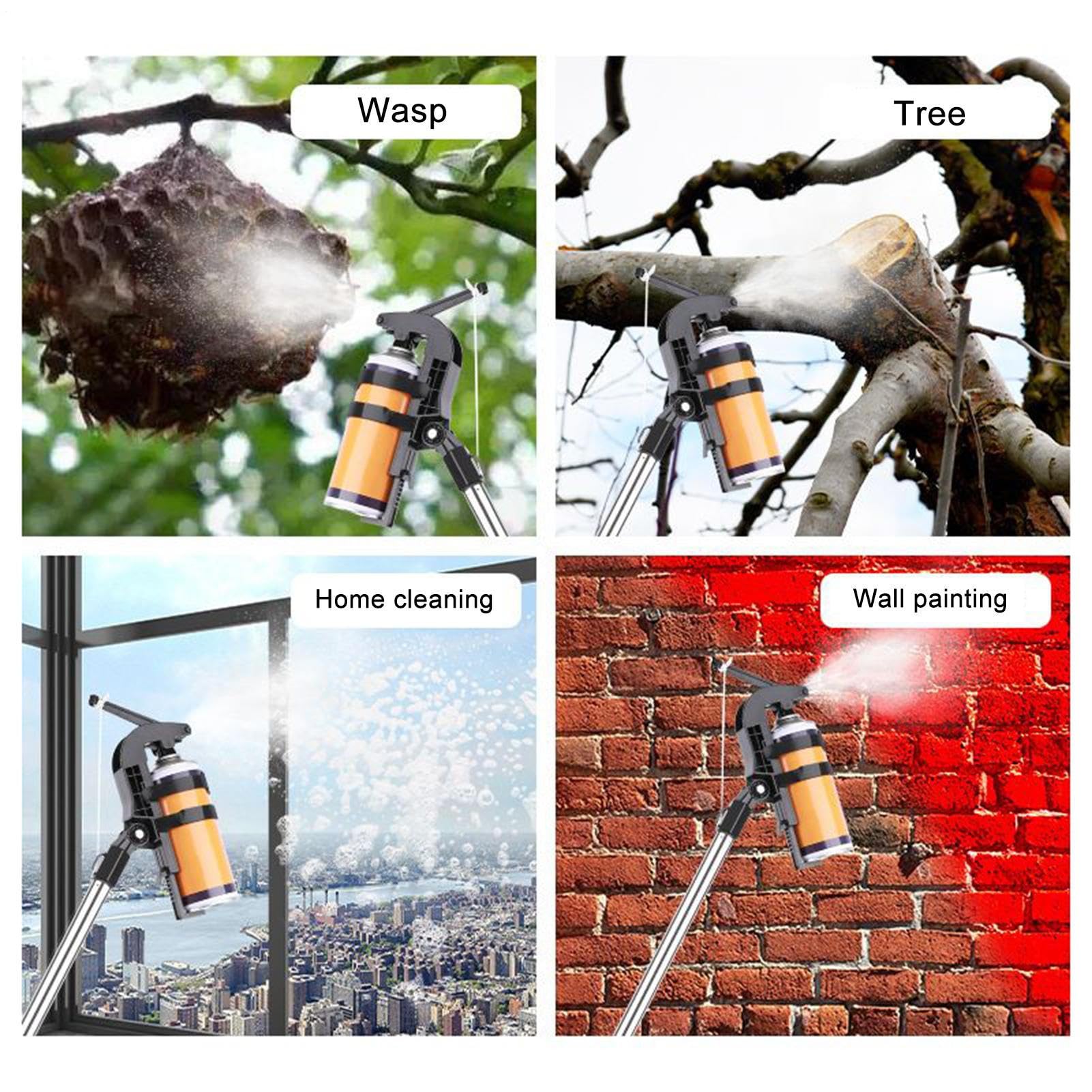 Adapter do puszki aerozolowej Regulowane Przystawki Malarskie | Drążek do sprayu na Malowanie, opryski pszczół, drzew, uli, liści, rynien, farby; w ogrodzie, na zewnątrz, podwórku, parku,