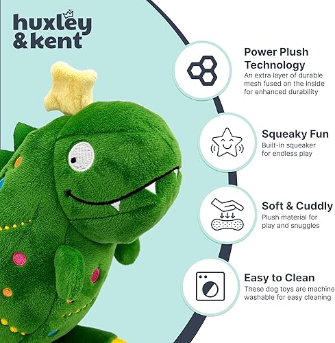 Miniatura 5 de Lulubelles Power Plush  Tree Rex Dino (L)  Juguete navideño para perros con chirriante  Divertido regalo para perros  Divertido, duradero y seguro