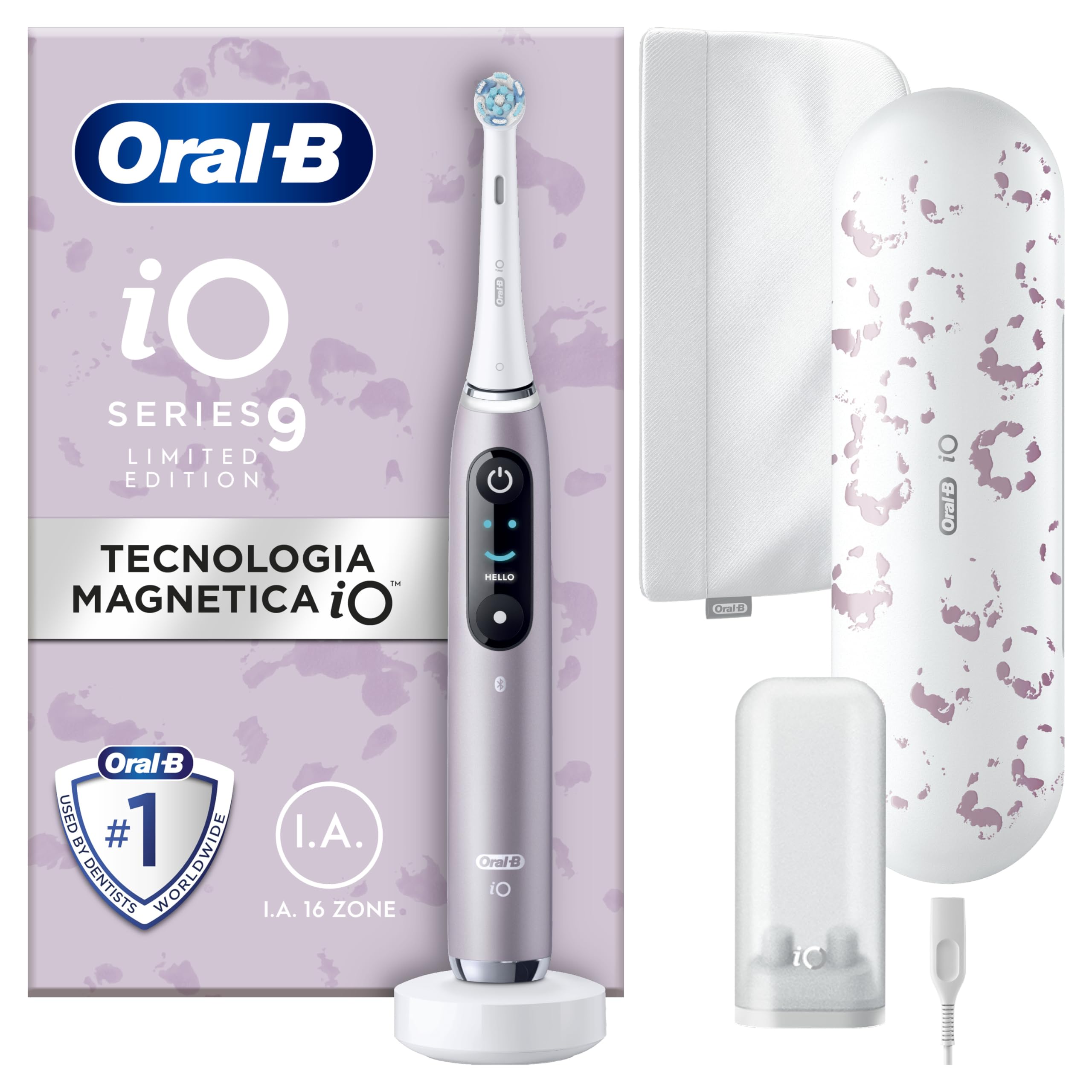ricaricabile elettrica io 9 rosa mòrfido con 1 set accessori