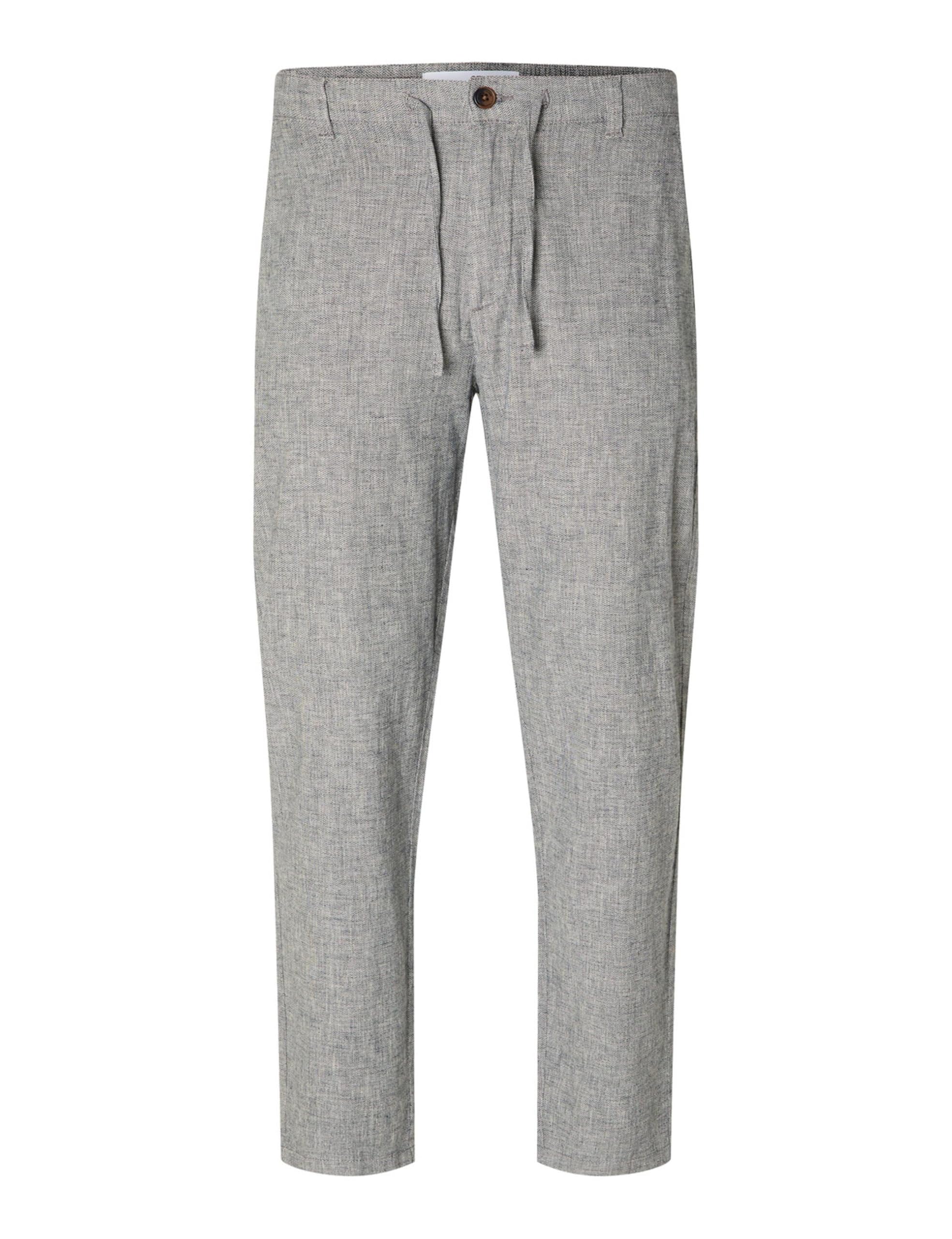 SELECTED HOMME Male Hose Slim Tapered Leinenmix