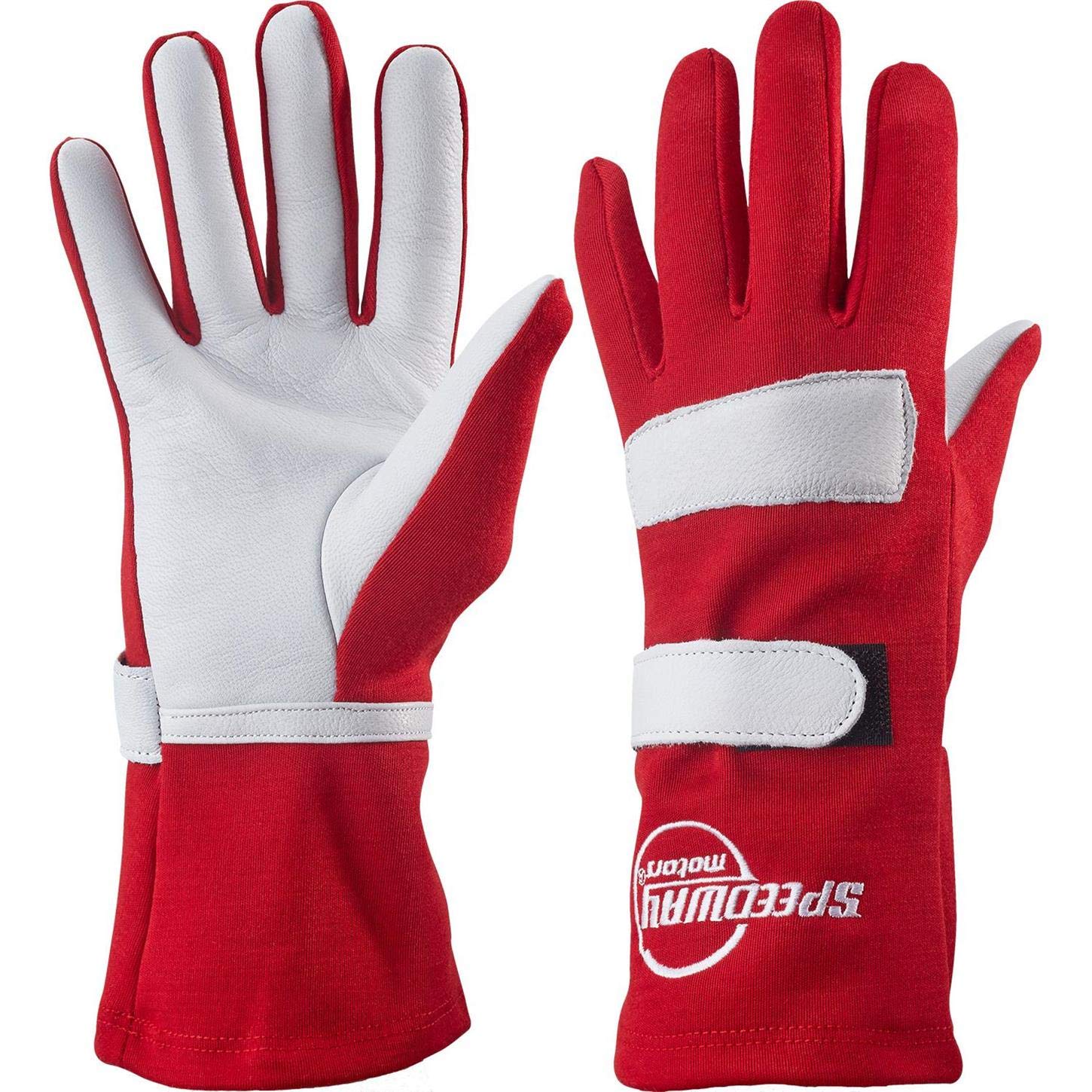 Speedway Motors Red Nomex Racing Gloves-Single Layer-Small