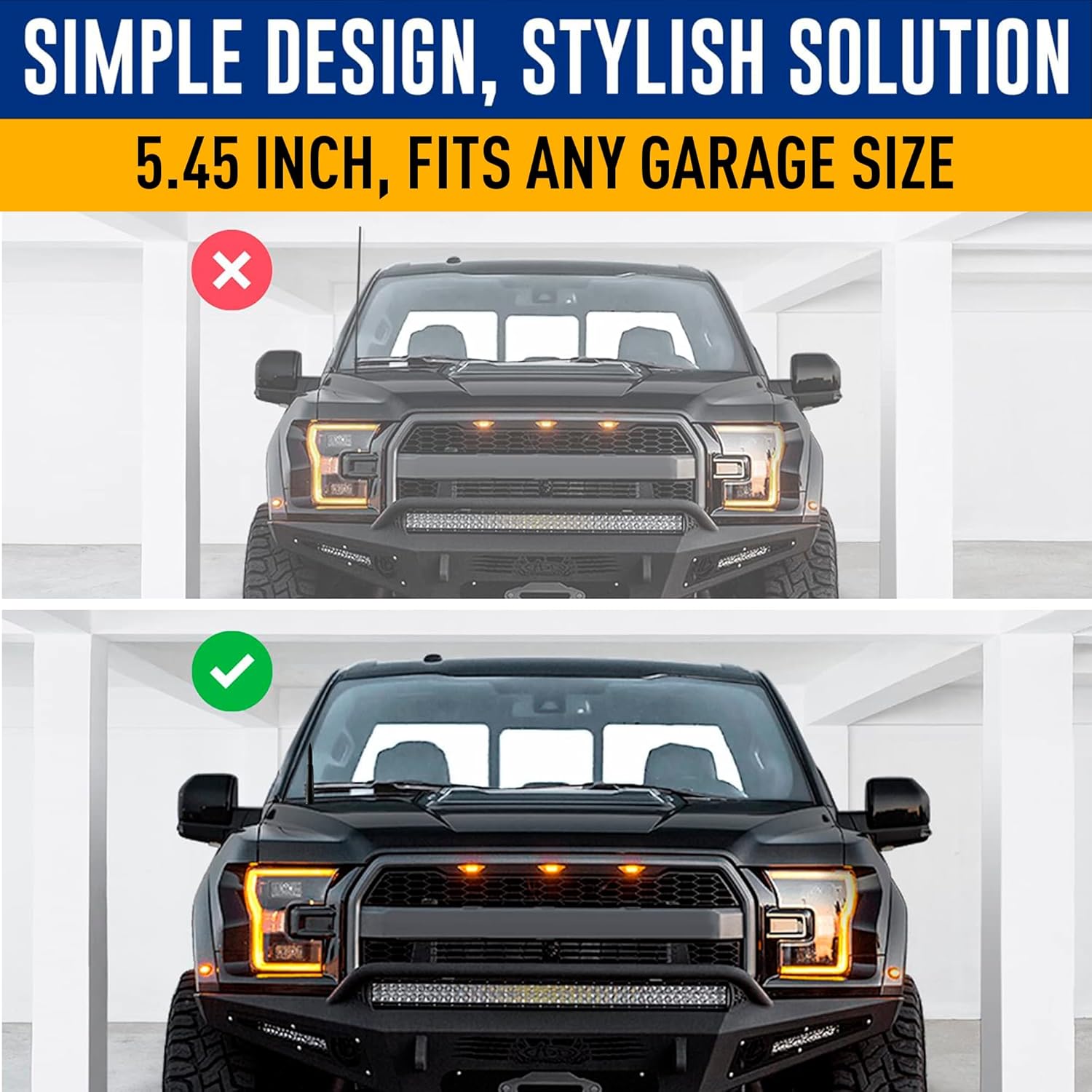 Bullet Style Antenna Mast for Chevrolet Silverado Pickup 1999-2026, Black Automotive Antenna Replacement for Cars, Trucks & SUV - AM FM Radio Compatible - Car & Truck Exterior Accessories