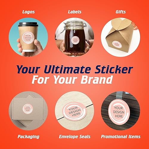 Vista 296 de DayStar Custom Signs & Design - 100 adhesivos de vinilo personalizables, con texto, imagen, diseño y logotipo; adhesivos para logotipo de embalaje