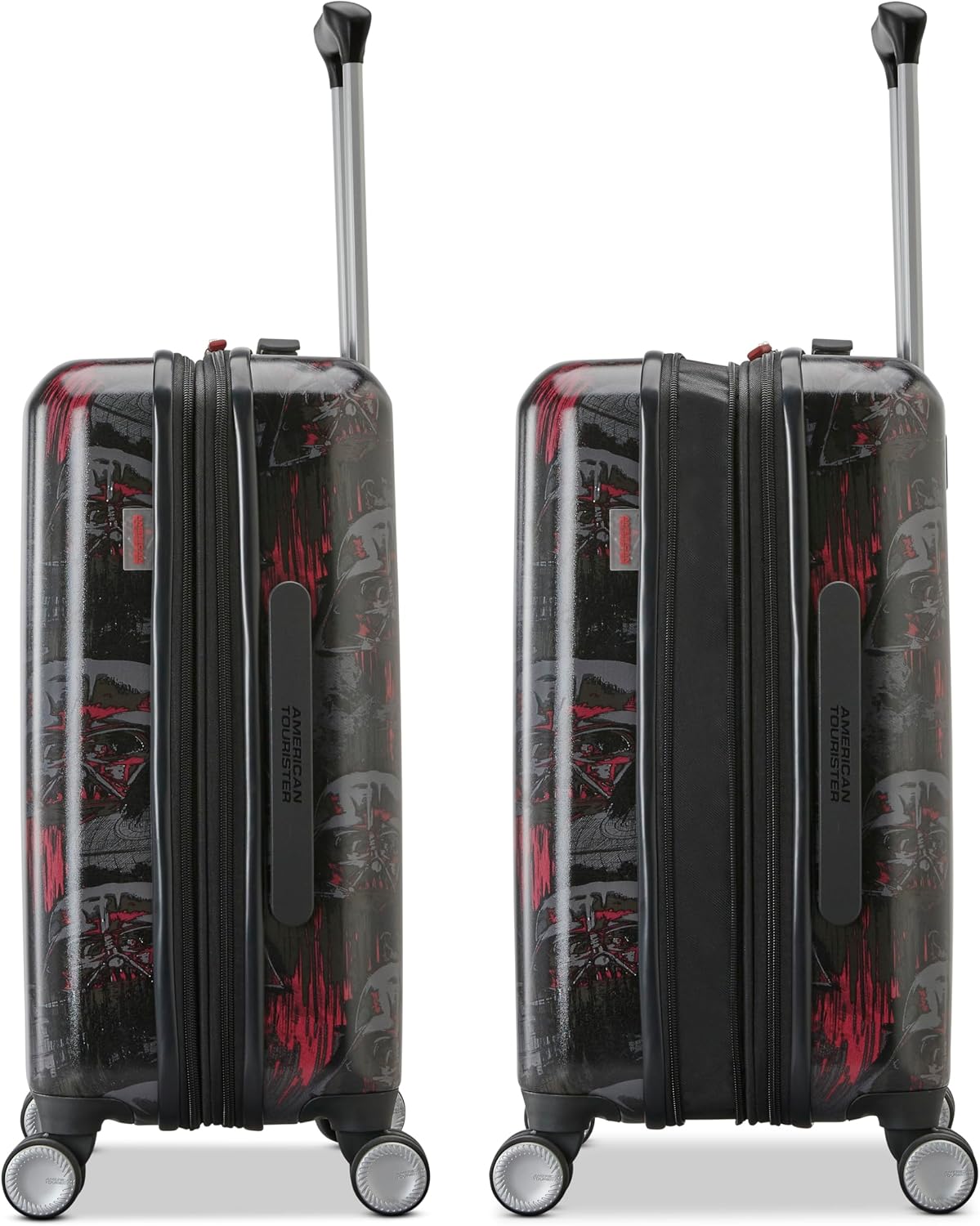 American Tourister DARTH VADER CARRY-ON SPINNER Luggage - Airline Approved, Durable Hardshell with RightHeight Adjustable Handle - Expands 1.5in - Roll Confidentially with Dual 360 Spinner Wheels