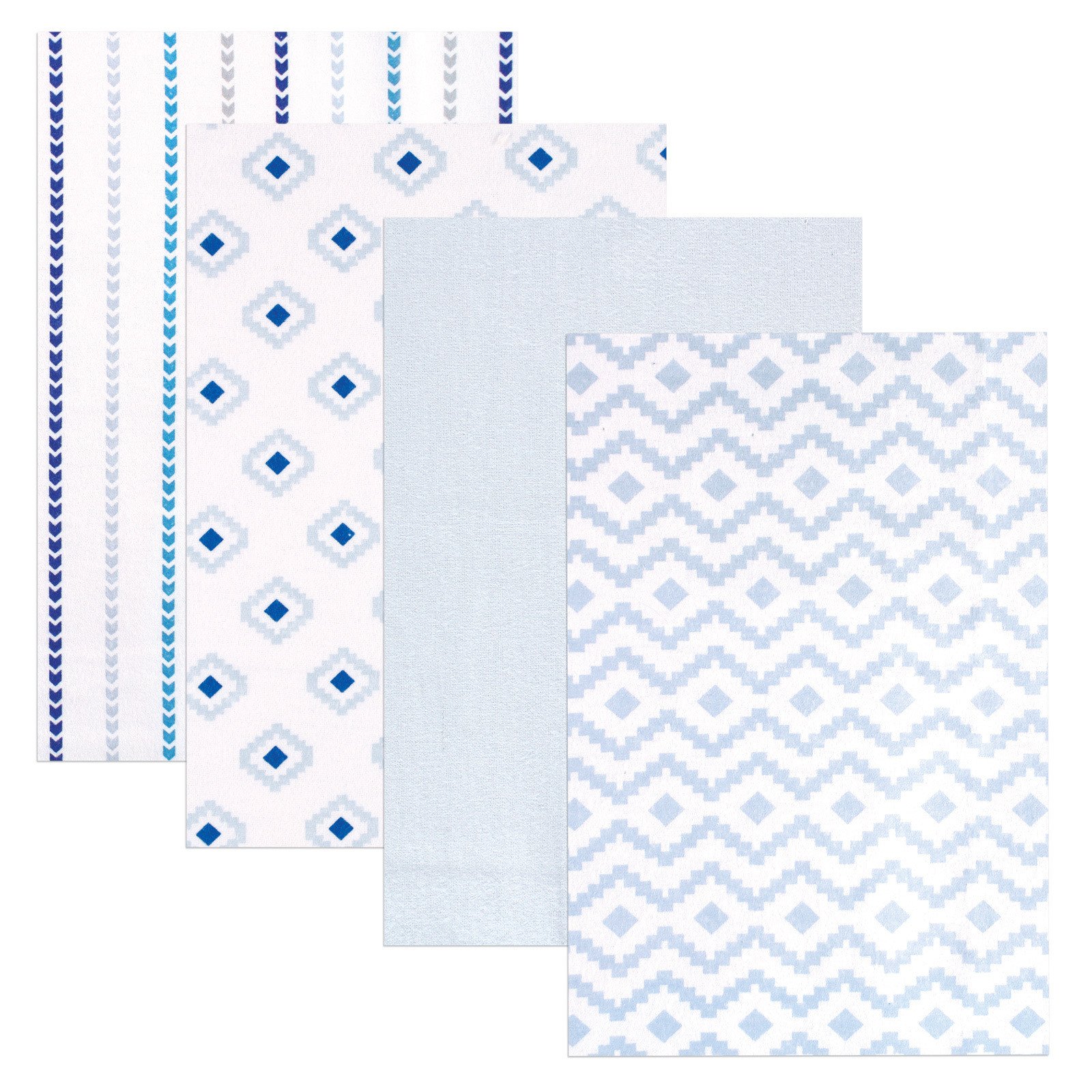 Hudson Baby Unisex Baby Cotton Flannel Receiving Blankets, Boy Modern, One Size