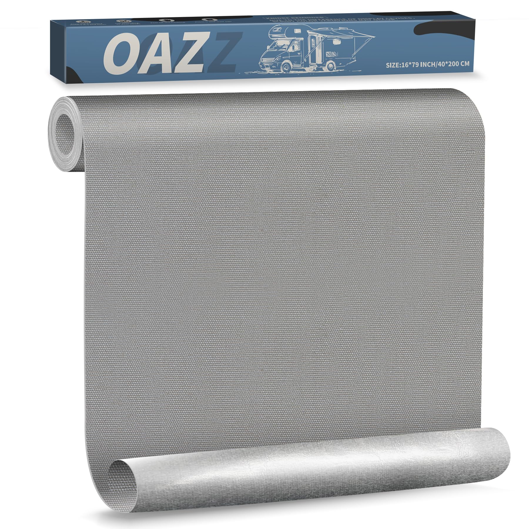 OAZ 16 x 79 inch Canvas Repair Patches Canvas Fabric Patch Self-Adhesive Fabric Repair Tape Waterproof Outdoor Gear Patch Kit for Boat Cover Awning