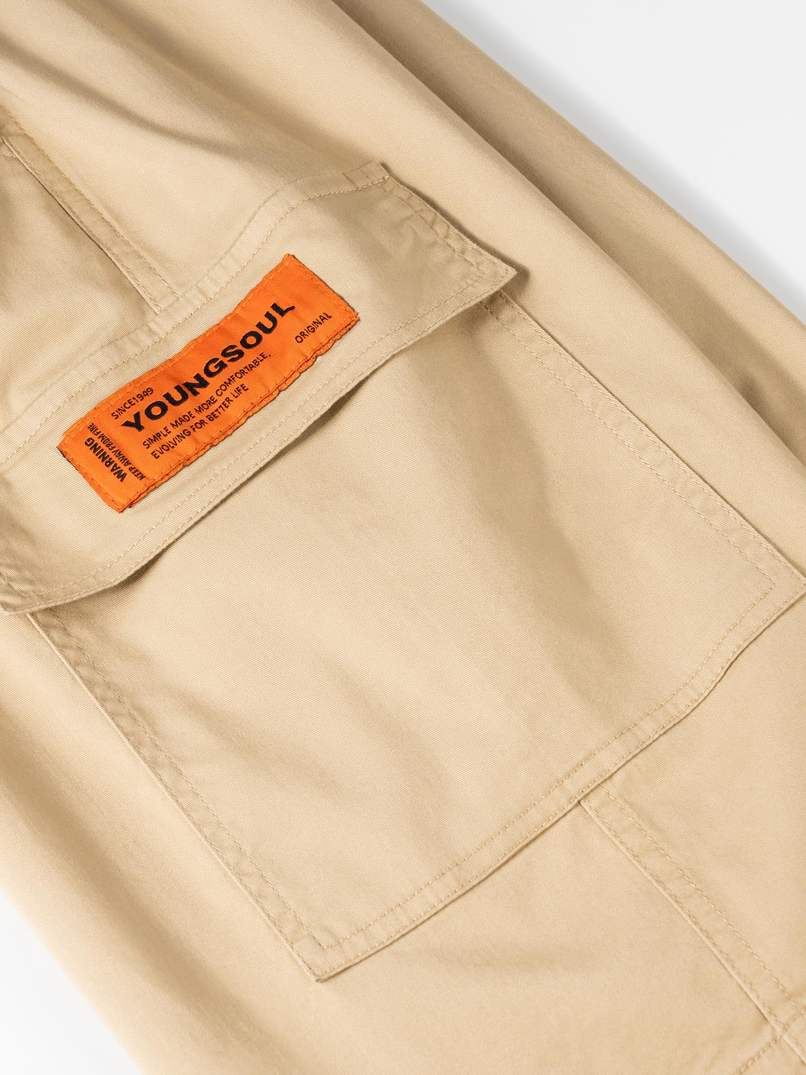 YoungSoul Pantalones Cortos Niño Bermudas Cargo con Bolsillo en Contraste