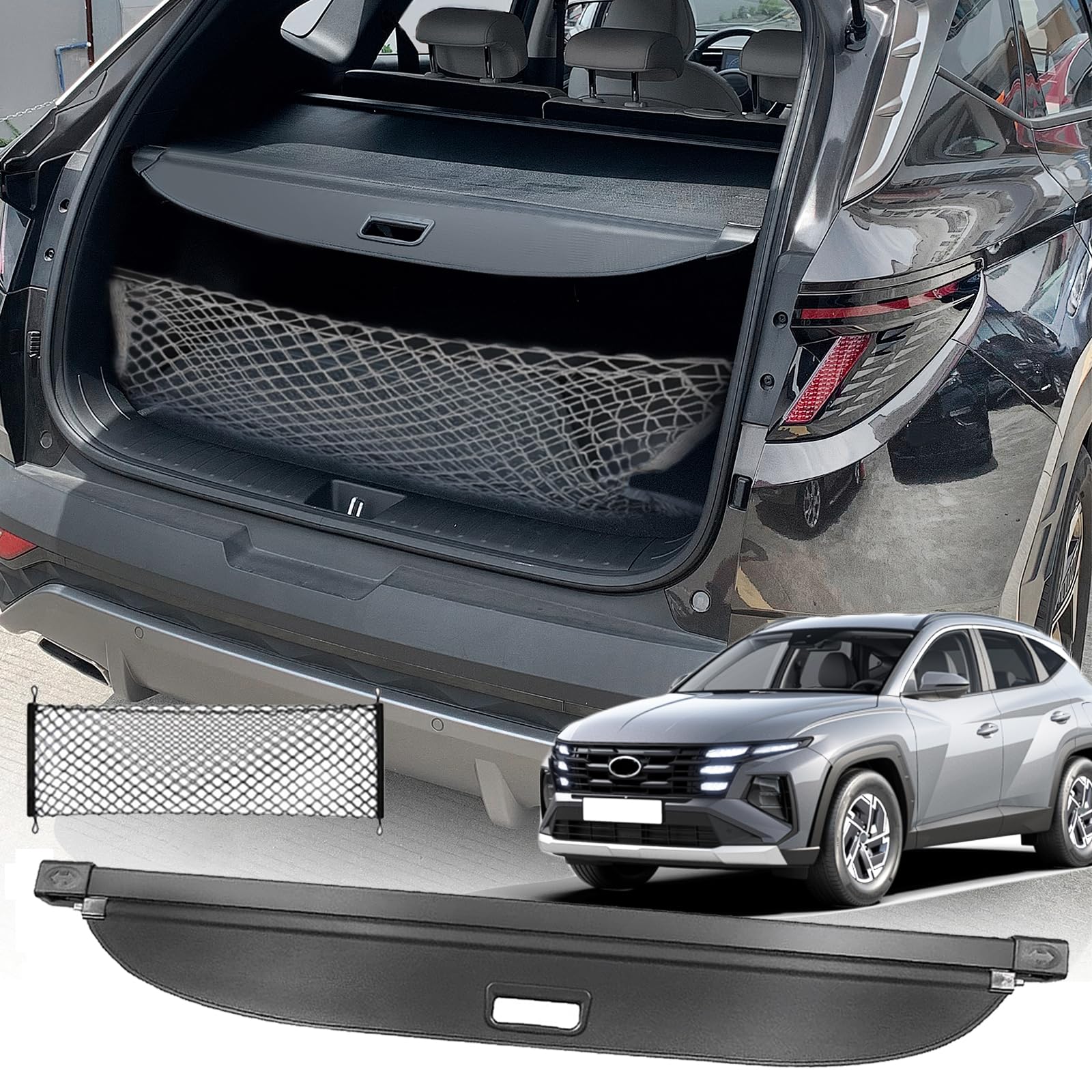 Cargo Cover and Net for Hyundai Tucson 2026 Accessories 2025-2022