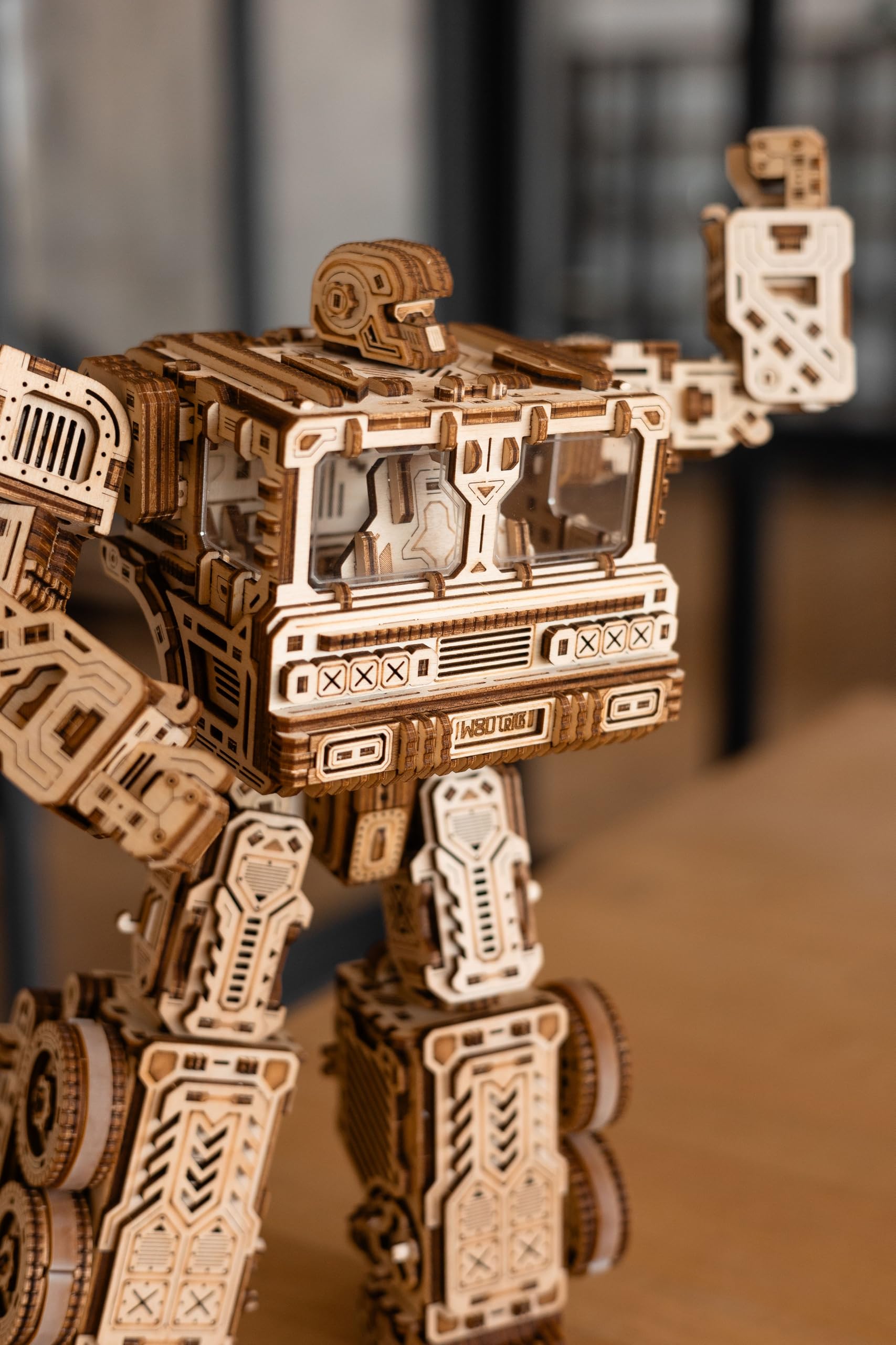 Wood Trick Timbertron Roboter und Lastwagen, 3D-Holzpuzzle zum Bauen für Erwachsene und Kinder – fährt bis zu 2,74 m lang – Holzmodelle, technisches DIY-Projekt, mechanische 3D-Puzzles, Modellbausätze