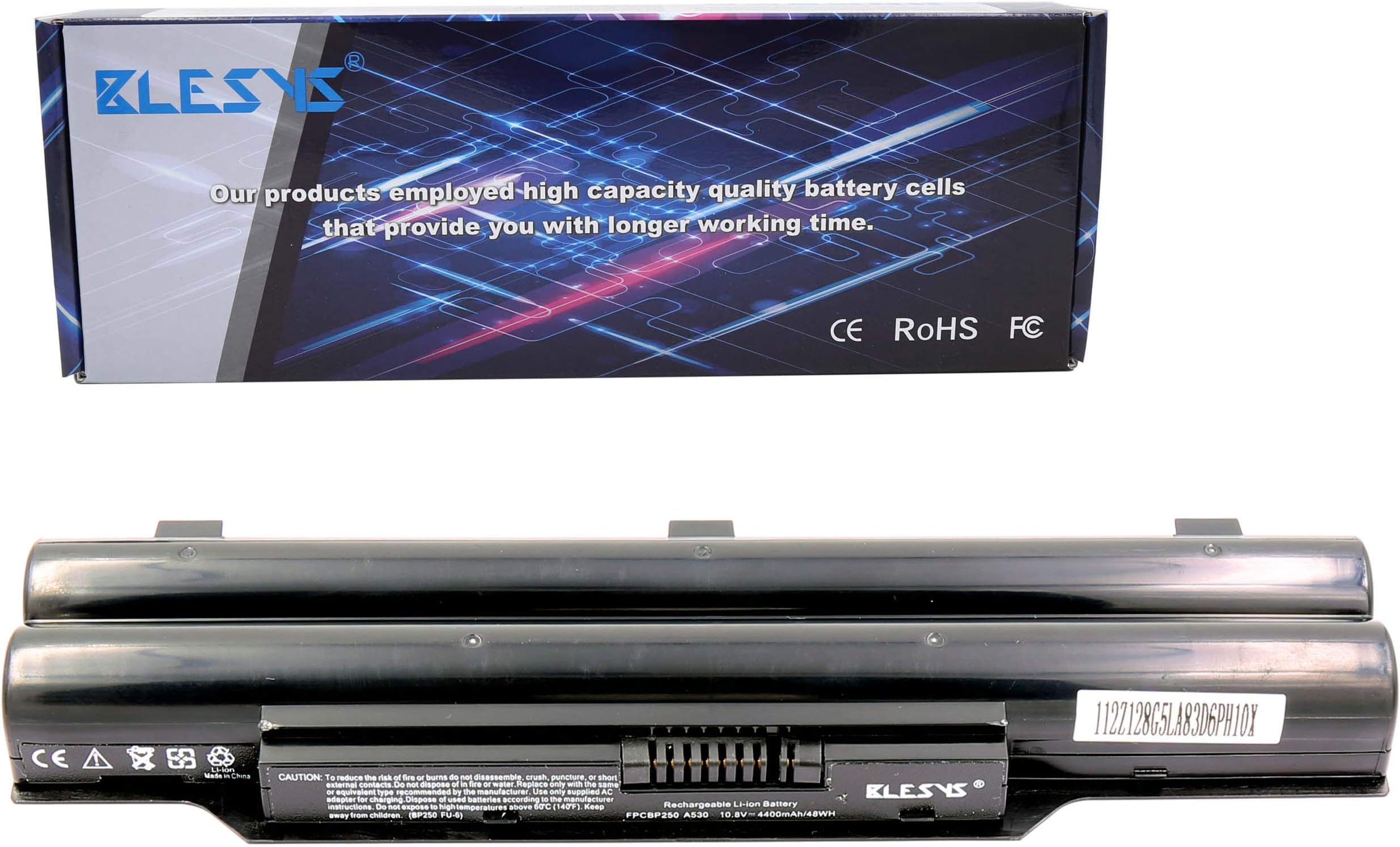 BLESYS FPCBP250 Battery for Fujitsu LifeBook A530 A531 AH42/E AH530 AH530/3A AH531 PH521 Series FMVNBP186 CP477891-01 Laptop 10.8V 4400mAh