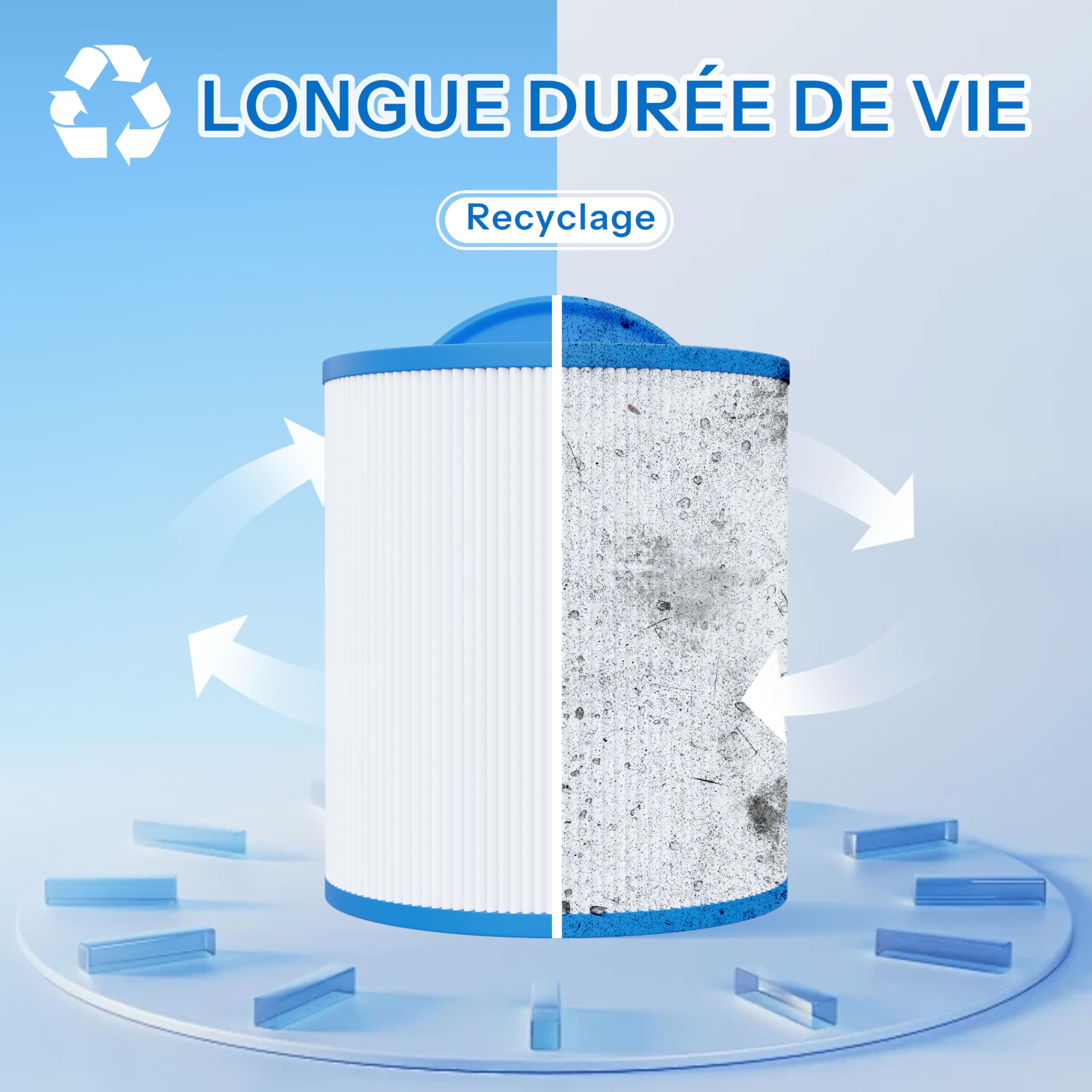 Cartouche Filtrante Compatible avec Filtrinov FB12 pour Piscine, 2 Paquets