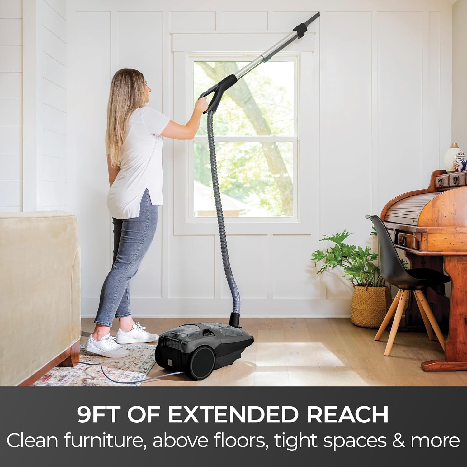 Kenmore BC4039 600 Series Pet Friendly Bagged Canister Vacuum with POP-N-GO, Pet PowerMate, Hair Eliminator Brushroll, HEPA Filter, Performance Indicator, Extended Reach and Auto Cord Rewind