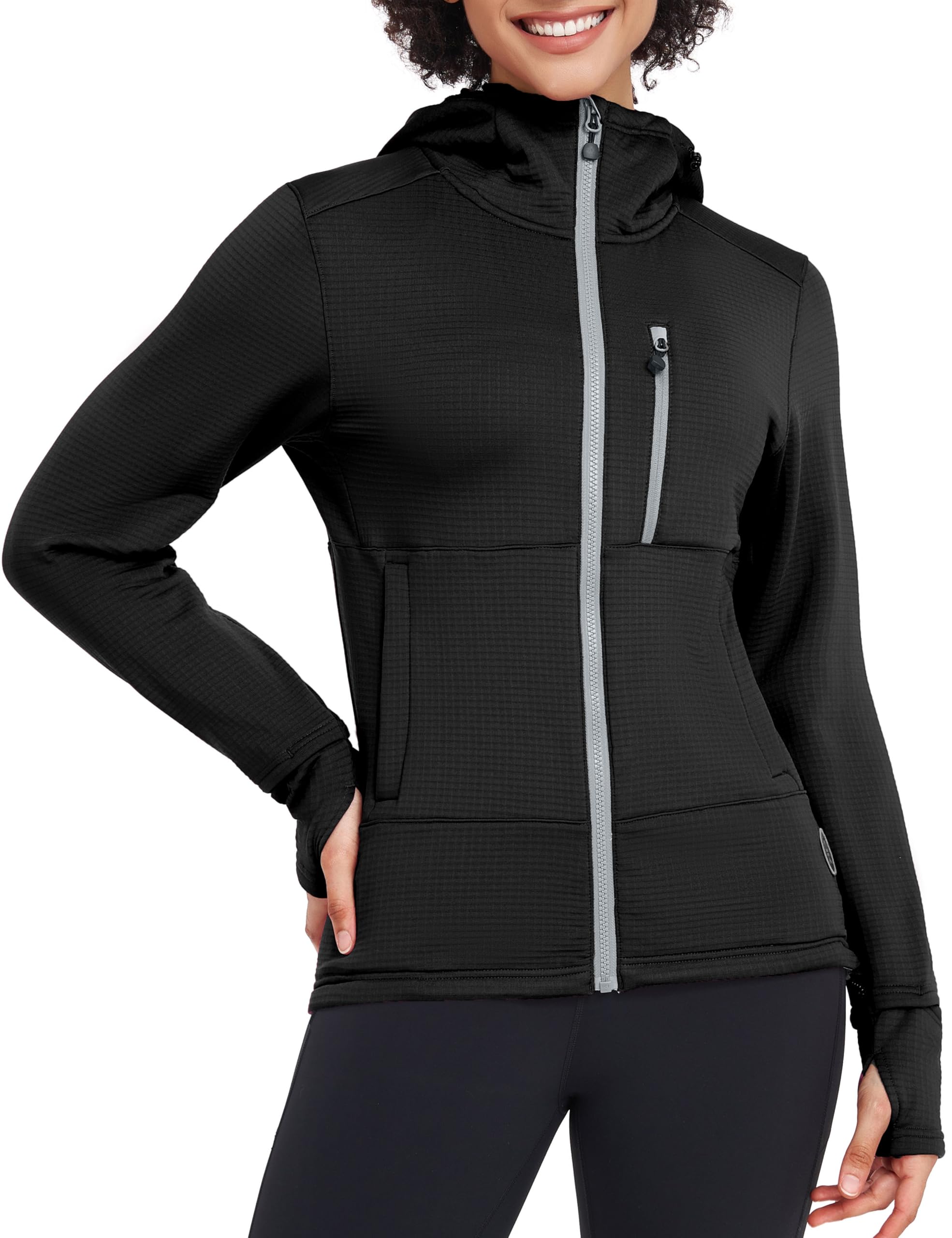 Little Donkey Andy Women's Lightweight Fleece Running Jacket