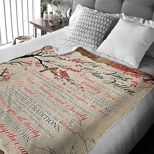 Miniatura 6 de in Loving - Manta de memoria de 60 x 50 pulgadas, regalos de duelo, regalo conmemorativo cardenal por pérdida de un ser querido, regalos de dolor,