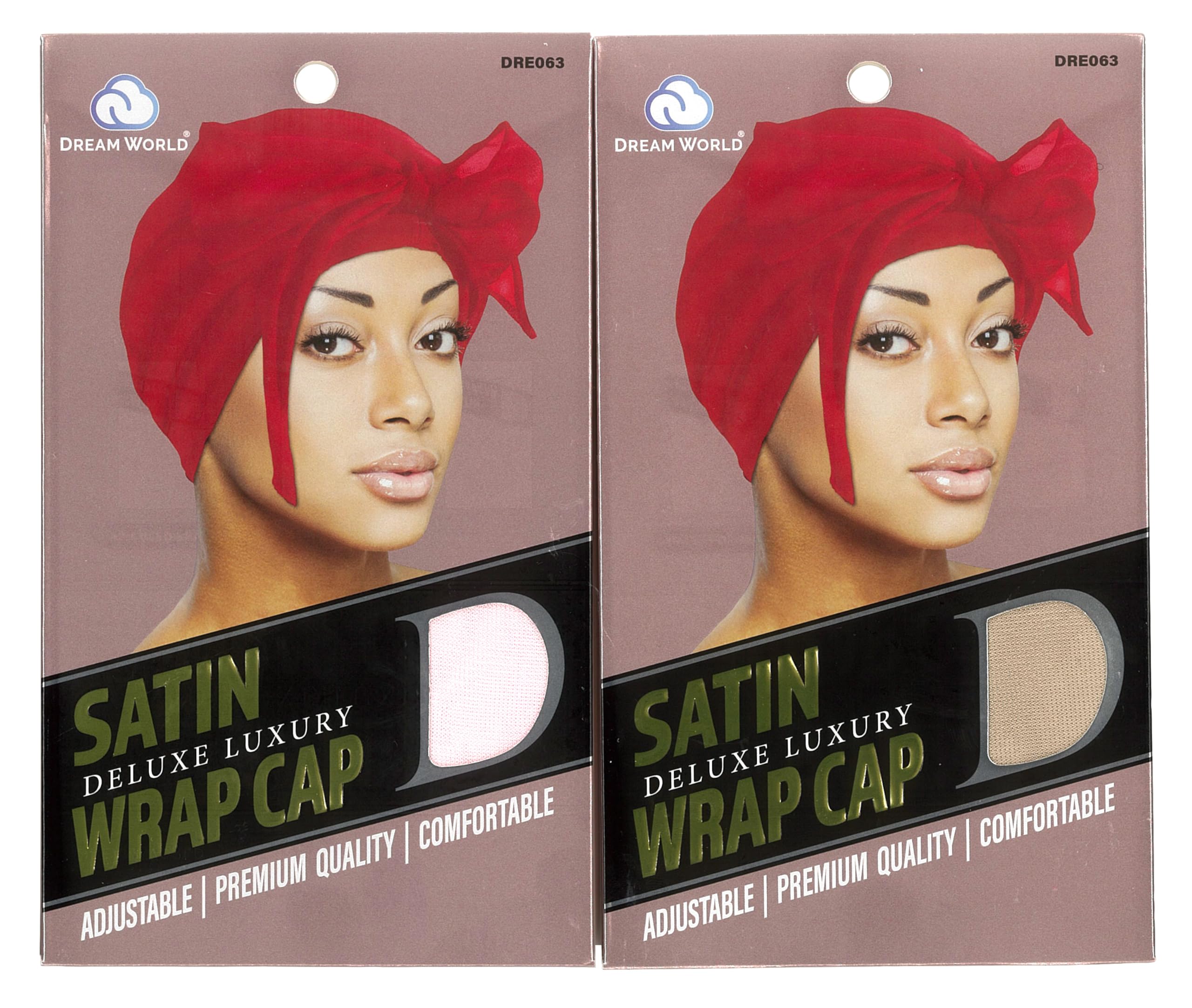 Dream World Women Satin Wrap Cap Assorted Colors 12 Caps