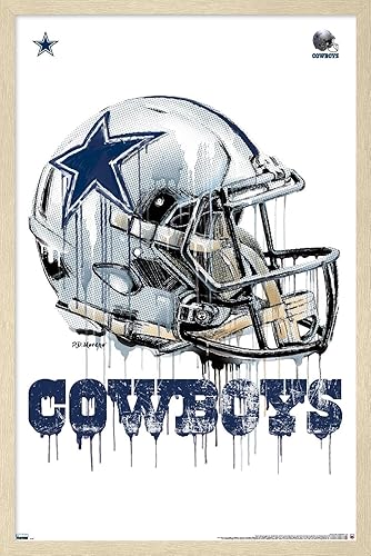 Miniatura 5 de Trends International NFL Dallas Cowboys - Póster de pared con casco de goteo 20, 22.375 x 34 pulgadas, versión premium sin marco