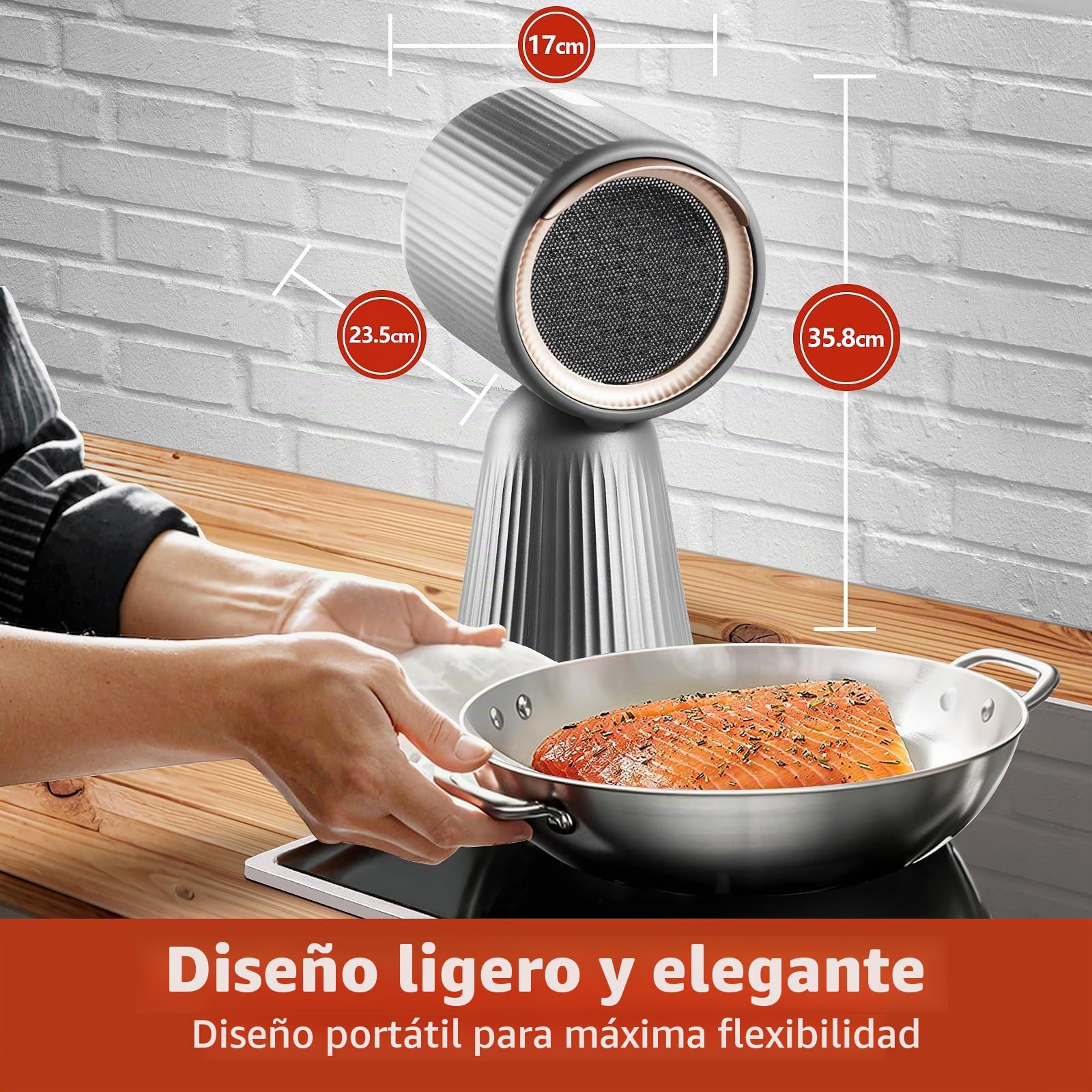 SNDOAS Mini Campana Extractora, Gris