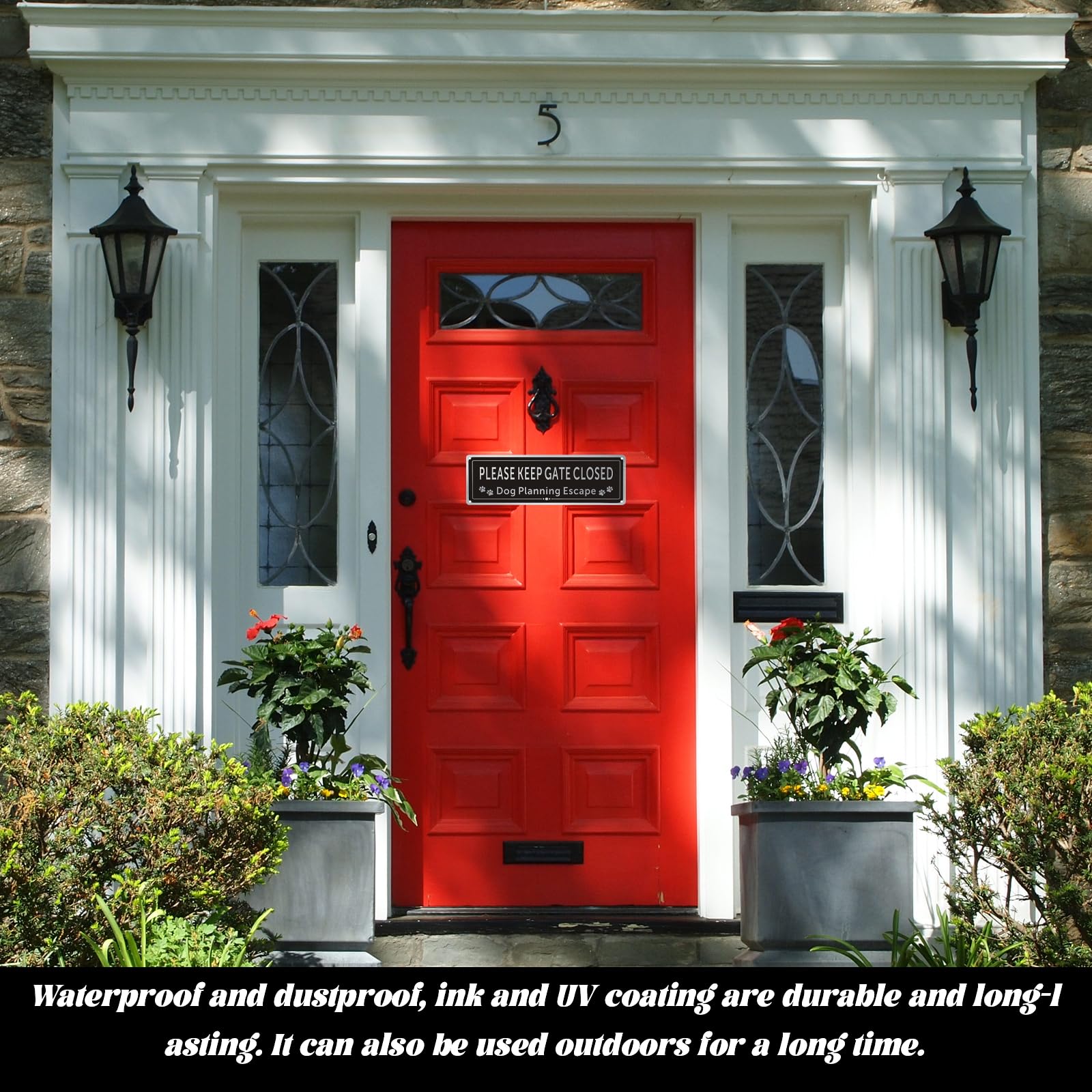 2 Pcs Please Close The Gate Sign,Beware of The Dogs Sign Outdoor Gate,Guard Dogs Warning Sign,Weather/Fade Resistant - Image 4