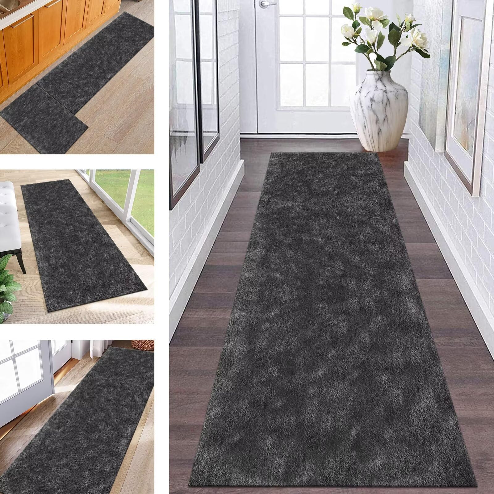 Tapis de passage antidérapant lavable pour couloir et cuisine