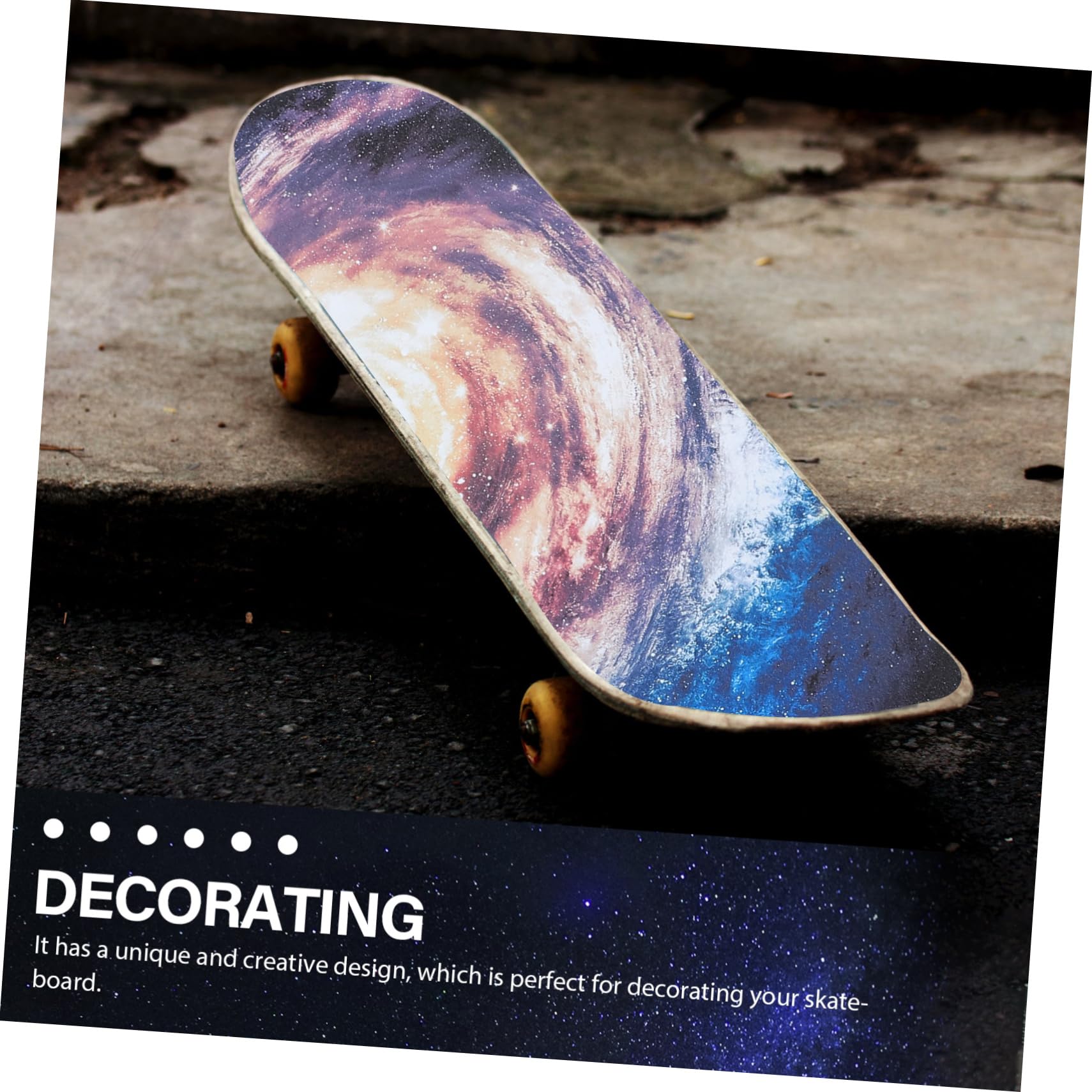 ibasenice 2 Stück Skateboard Sandpapier Grip Tape Wasserdichtes Rutschfestes Zubehör für Skateboards und Scooter zum Schutz Dekoration Selbstklebend Langlebig für Skateboarder