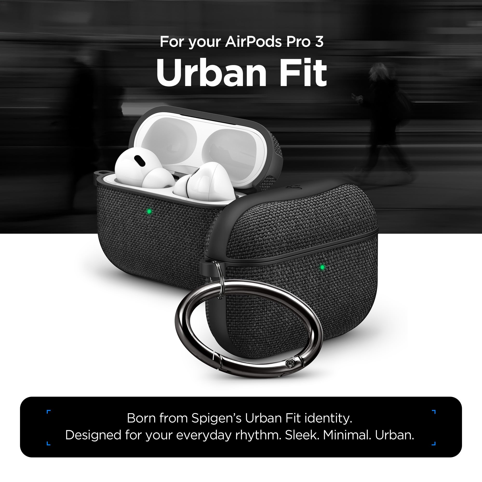 Spigen Urban Fit Coque Compatible avec AirPods Pro 3ème Génération (2025) - Noir
