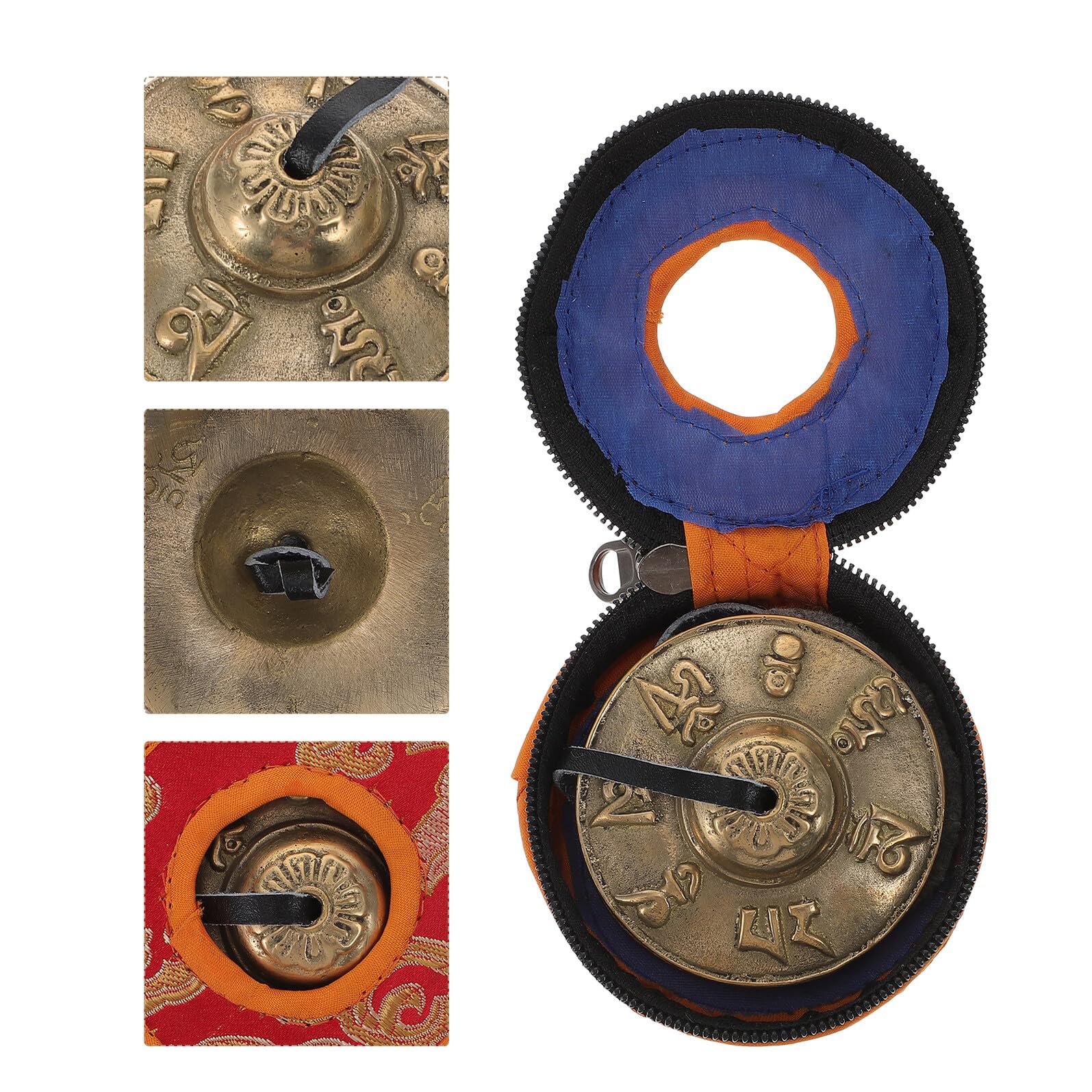 Campane Tibetane Nepalesi per Meditazione Yoga Strumento Percussione Religioso in Spesso Suono Chiaro Leggero e Compatto Facile da Usare e Trasportare per Relax e Pratiche
