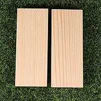 Vista 3 de Tableros de madera rectangulares de madera sin terminar, hojas de bloques de tallado para artes, manualidades, pintura, 1.6x3.9 in