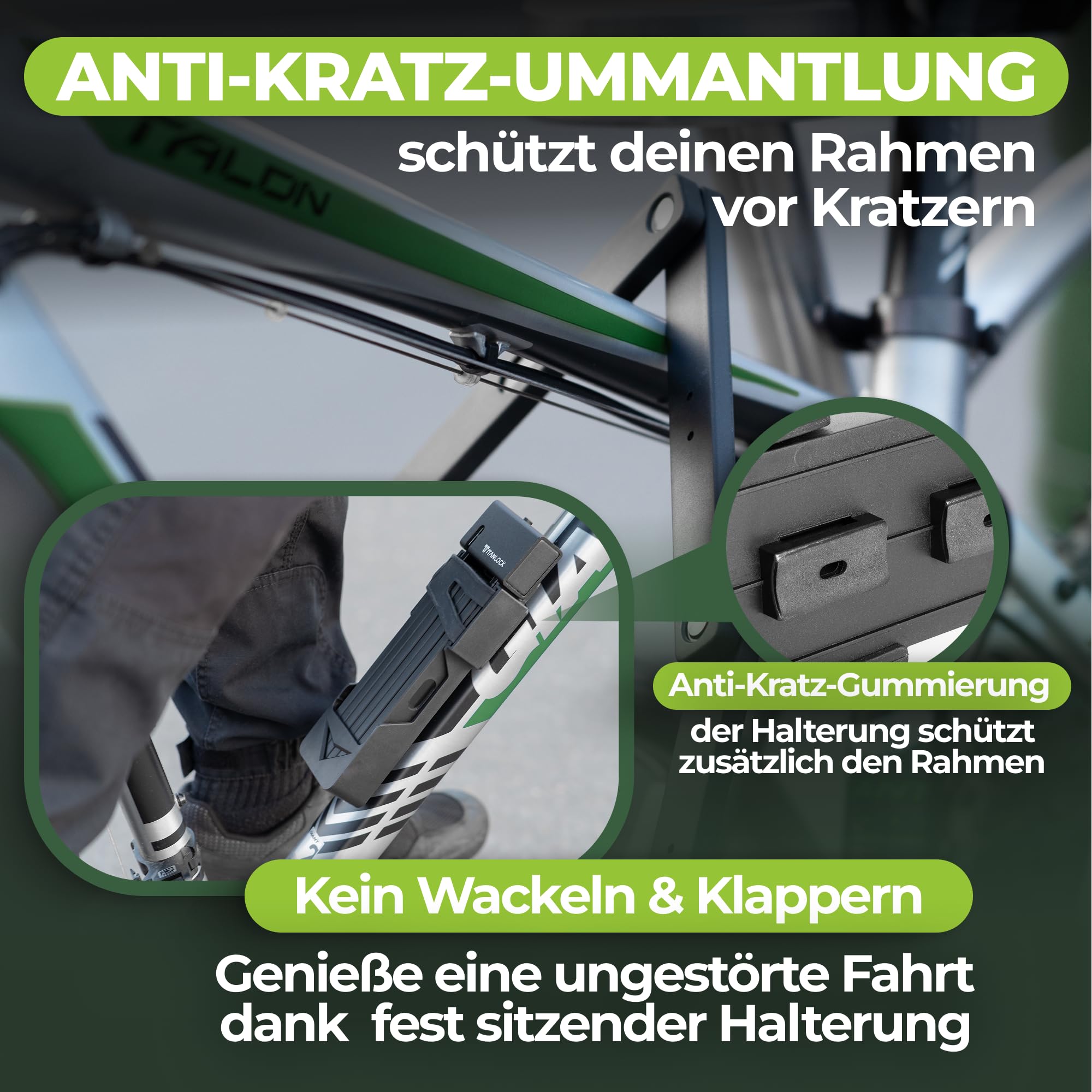 Fahrradschloss Faltschloss ART-Zertifiziert [Das Original] Diebstahlsicher Schnelle + Leichte Montage Rostfrei Sicherheitsstufe 10/10