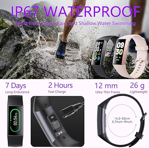 Miniatura 5 de Activity Trackers for Women Men 1.1''AMOLED Screen Fitness Watches with Heart Rate Blood Pressure Sleep Monitor Calorie Tracking Step Counter Smart