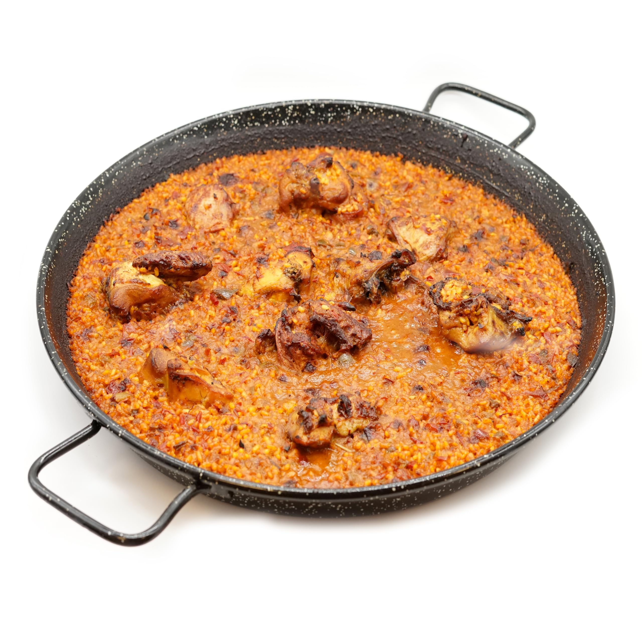 Sertina Paella con Pollo Campero - Pack de 6 x 350 g - Comida Lista para Comer, Receta Auténtica con Arroz Bomba, Muslos de Pollo Deshuesados, Sin Conservantes, Ingredientes 100% Naturales