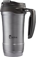 Bubba Hero 18oz Vacuum Insulated Stainless Steel Travel Mug with Handle - Leak-Proof Lid, Hot 6H/Cold 24H, Gunmetal
