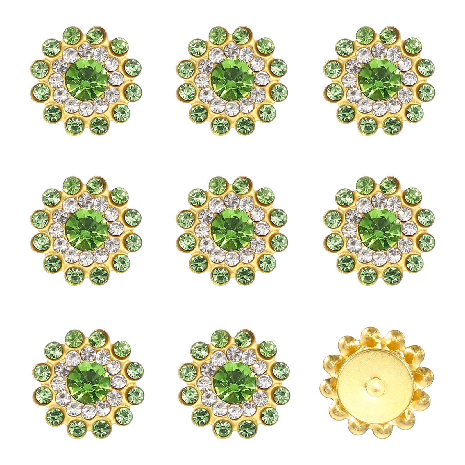 Strass à coudre pour bijoux et loisirs créatifs, customisation de chaussures en vert