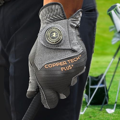 Miniatura 6 de COPPER TECH Guantes de golf para hombre, talla única, para la mayoría de los usados en la mano izquierda para el golfista diestro
