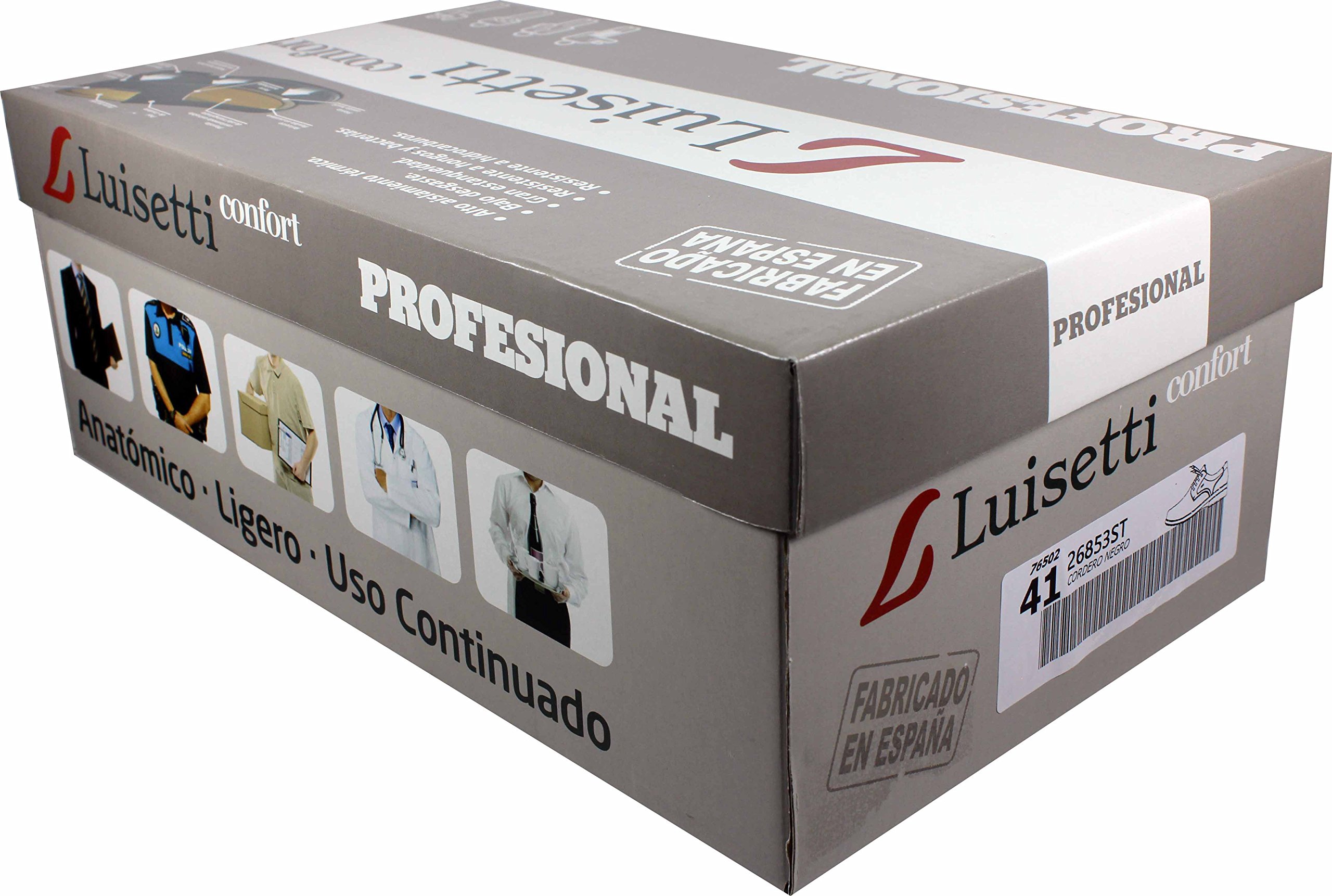 Luisetti 26853 Negro - Zapato Cordones Piel Profesional Fabricado en españa (40 EU, Negro)