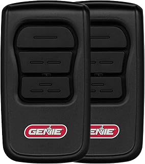GenieMaster 3-Button Garage Door Opener Remotes (2 Pack) - Each Remote with Genie Garage Door Openers Since 1993 with Intellicode Technology and/or 9/12 Dipswitches - Model GM3T-R