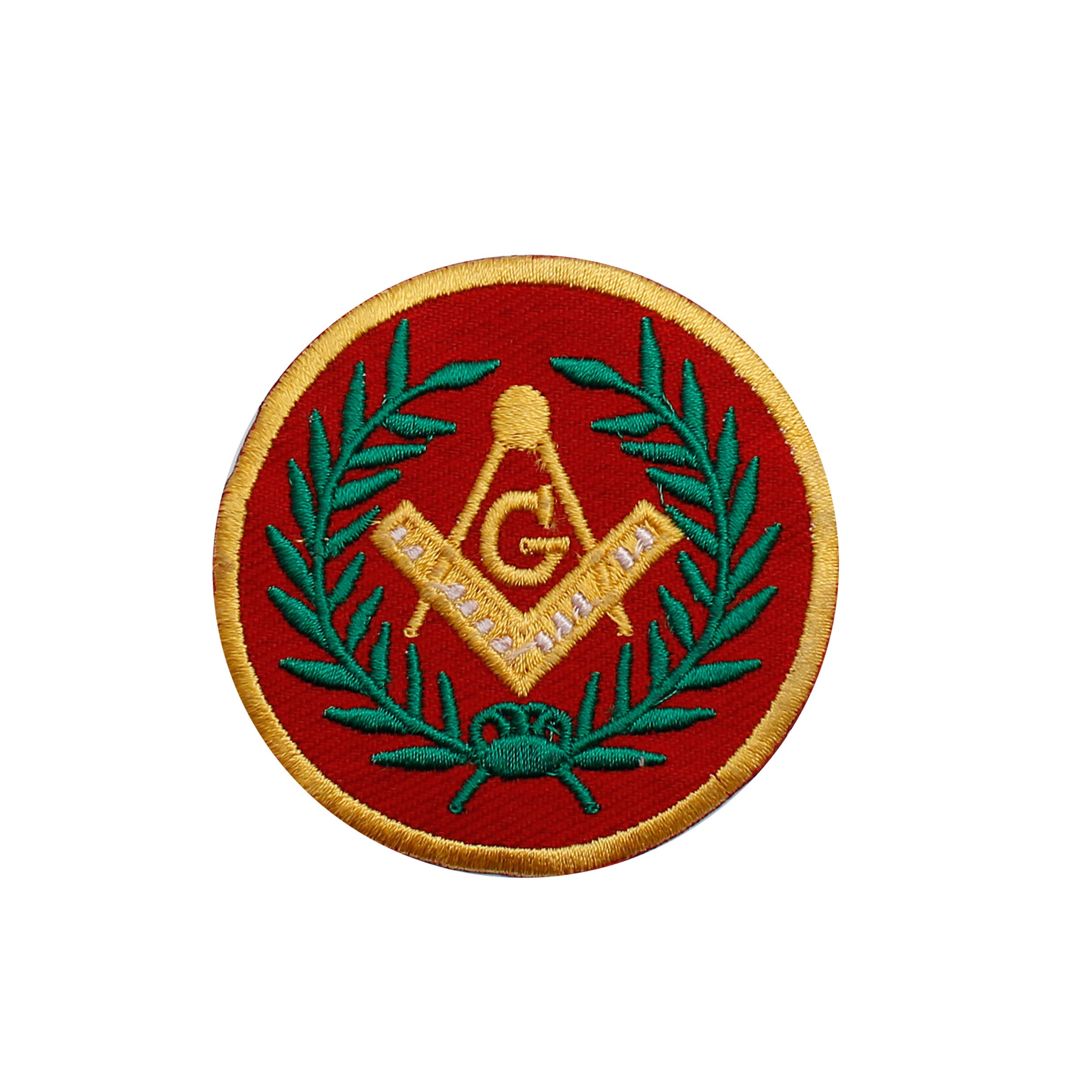 Masonic Square &amp; Compass G Patch - Machine Embroidered Iron on Emblem no Sewing Needed - 3x3 Inches Masonic Badge for Aprons, Vests, Bags &amp; Apparel