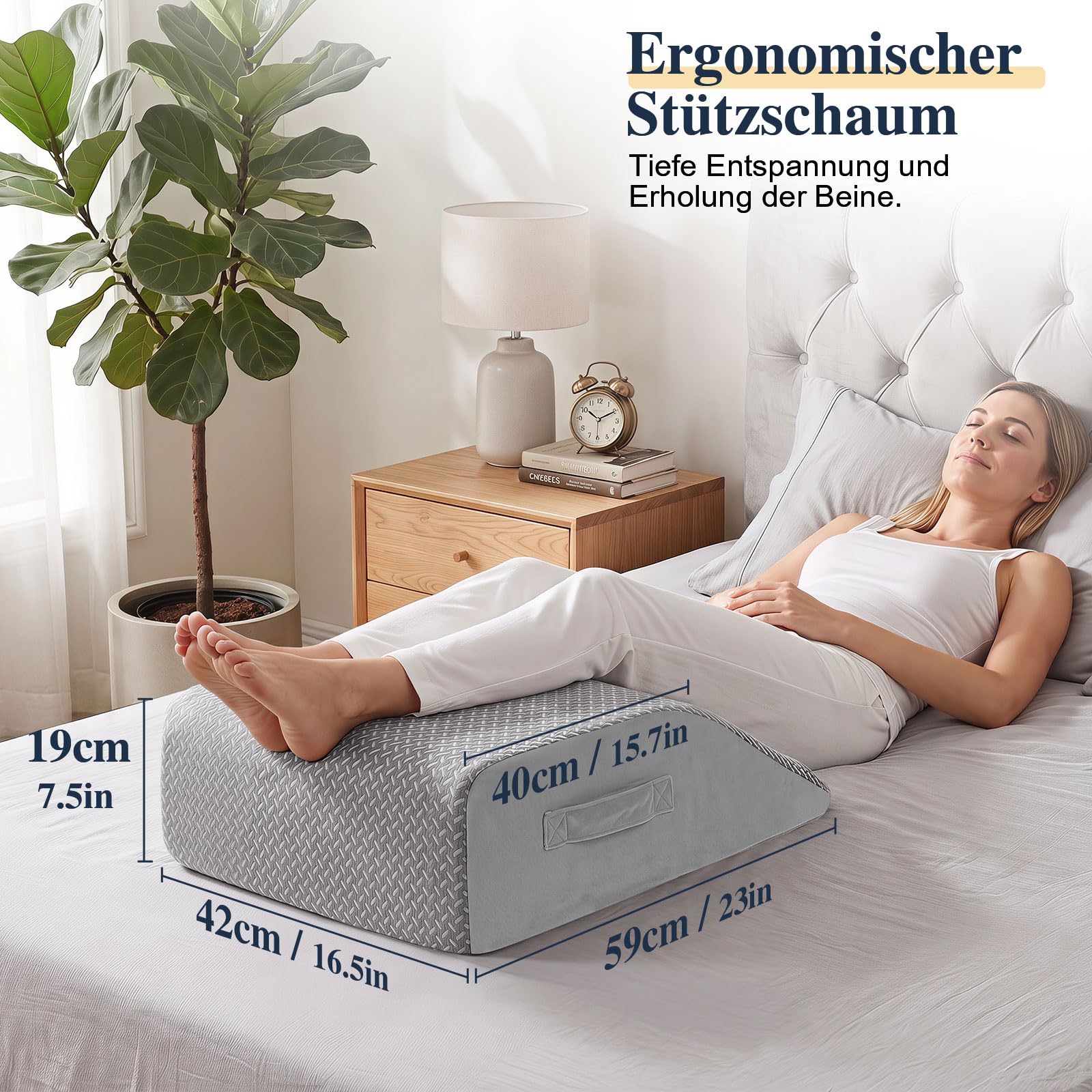 Masthome Coussin Surelevateur Jambes, Oreiller Ergonomique Mousse à Mémoire