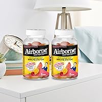 Vista 11 de Airborne 750mg Gomitas de vitamina C para adultos, gomitas de apoyo inmunológico con potentes antioxidantes, vitaminas C y E, sin cafeína - 2x63