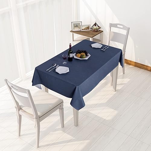 Miniatura 78 de sancua - Mantel rectangular de PVC 100 % impermeable, 54 x 54 pulgadas, vinilo a prueba de aceite, derrames, fácil de limpiar con un paño, para