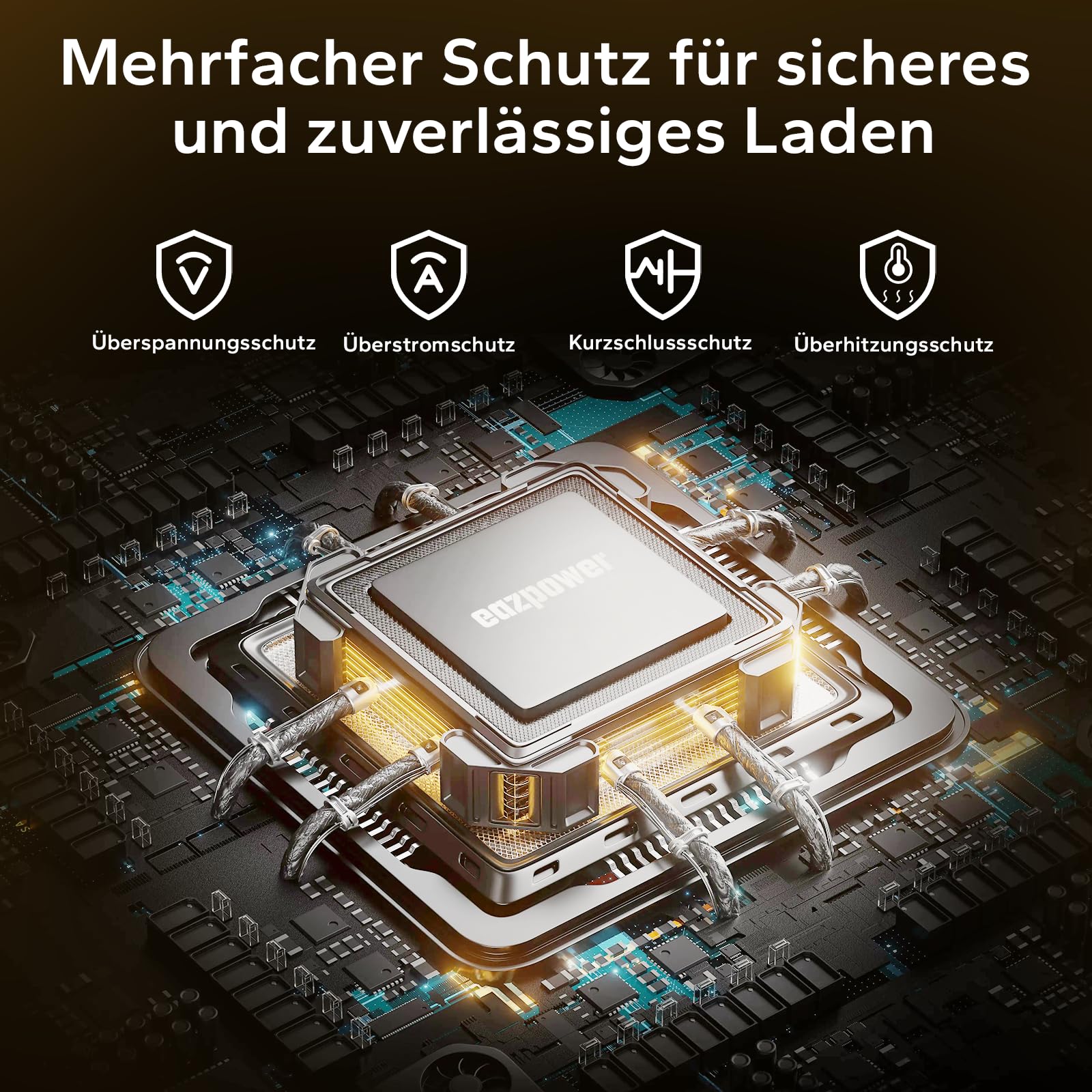 Eazpower Magsafe Ladestation für Apple Watch und iPhone 3 In 1 Faltbar, iPhone Ladestation Magsafe Ladegerät Schnellladefunktion mit Nachtlicht für iPhone 17~12, Apple Watch 11~2, AirPods - Anthrazit