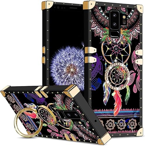 Miniatura 1 de Dream - Funda cuadrada para Samsung Galaxy S9 Plus, piel TPU, a prueba de golpes, delgada, atril, lujo retro y elegante