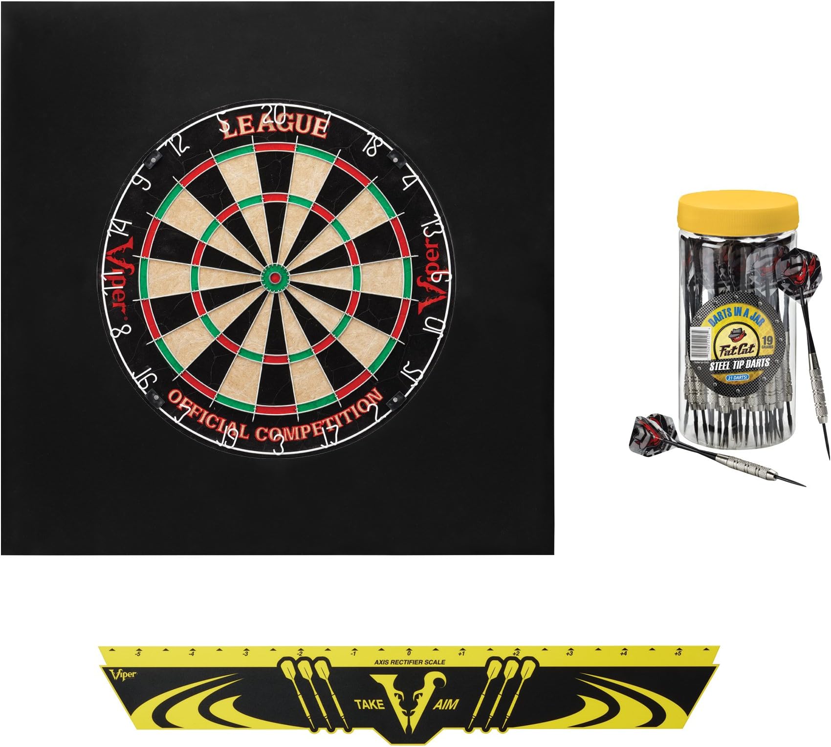 Viper Defender II Backboard & Sisal/Bristle Steel Tip Dartboard Bundle