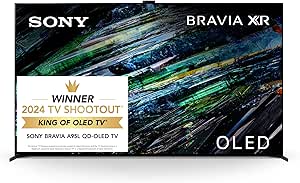 Sony QD-OLED 65 inch BRAVIA XR A95L Series 4K Ultra HD TV: Smart Google TV with Dolby Vision HDR and Exclusive Gaming Features for The PlayStation® 5 XR65A95L- Latest Model,Black