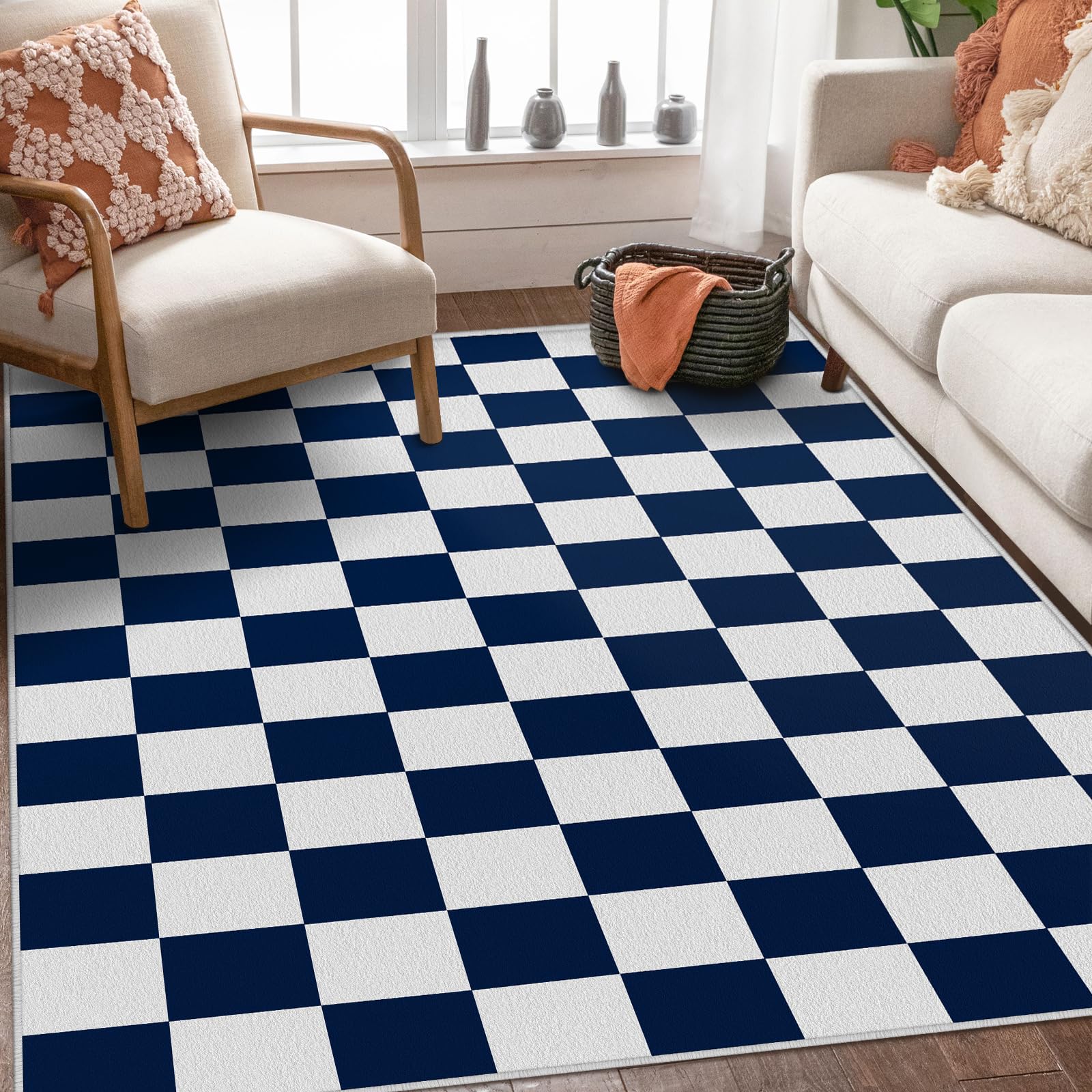 Tapis de salon lavable en machine pour éliminer les taches de vos tapis à carreaux