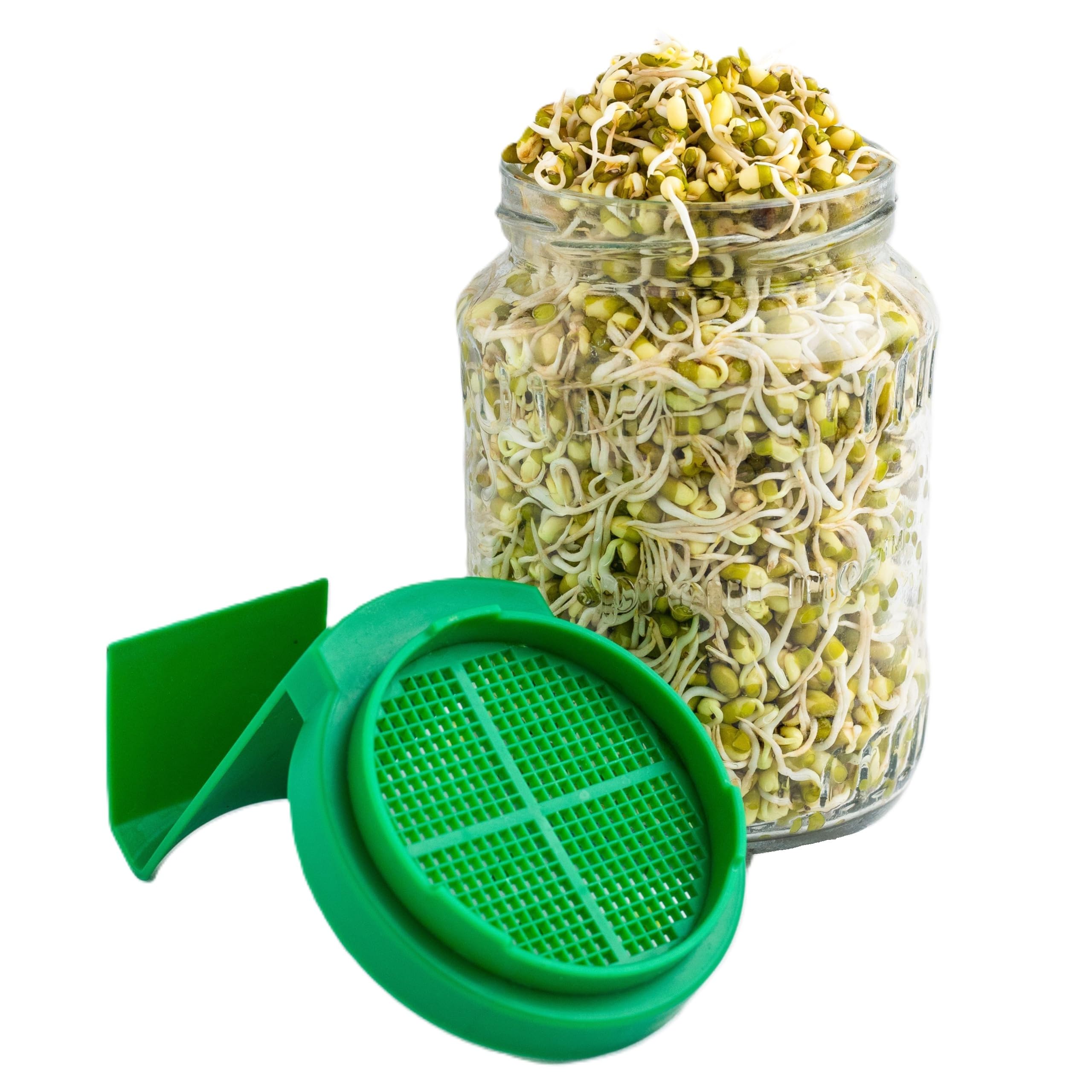 Sponsored Ad - Sprout Me Multi Use Sprouts Maker Box - Glass Mason Jar With Mesh Lid For All Seeds & Beans, Sprouts Making Box With Built In Drainage Stand, 720Ml - Transparent