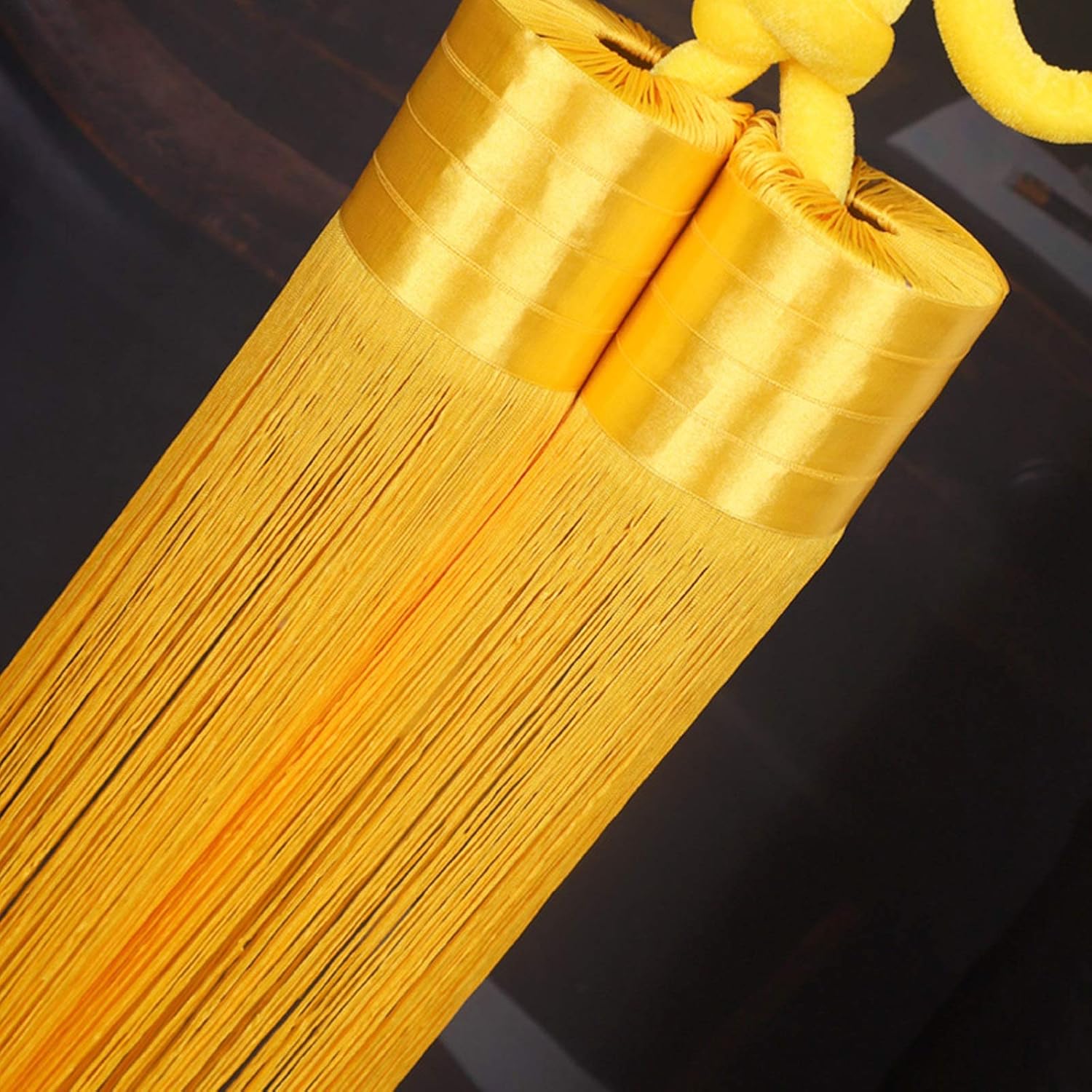 Chinese Knot Creative Yellow Chinese Knot Pendant Fu Character New Year Living Room Decoration Chinese Knot Handmade Tassel Chinese Knot Home Decor Tassels