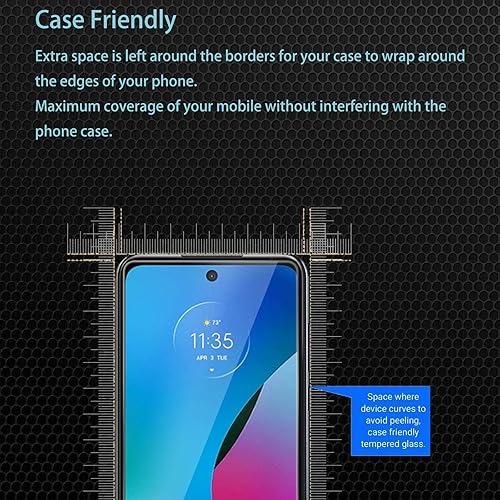 Miniatura 9 de Paquete de 4 protectores de pantalla de privacidad para Motorola Moto One 5G ACEOne 5G UW ACE con 2 protectores de lente de cámara, dureza 9H,