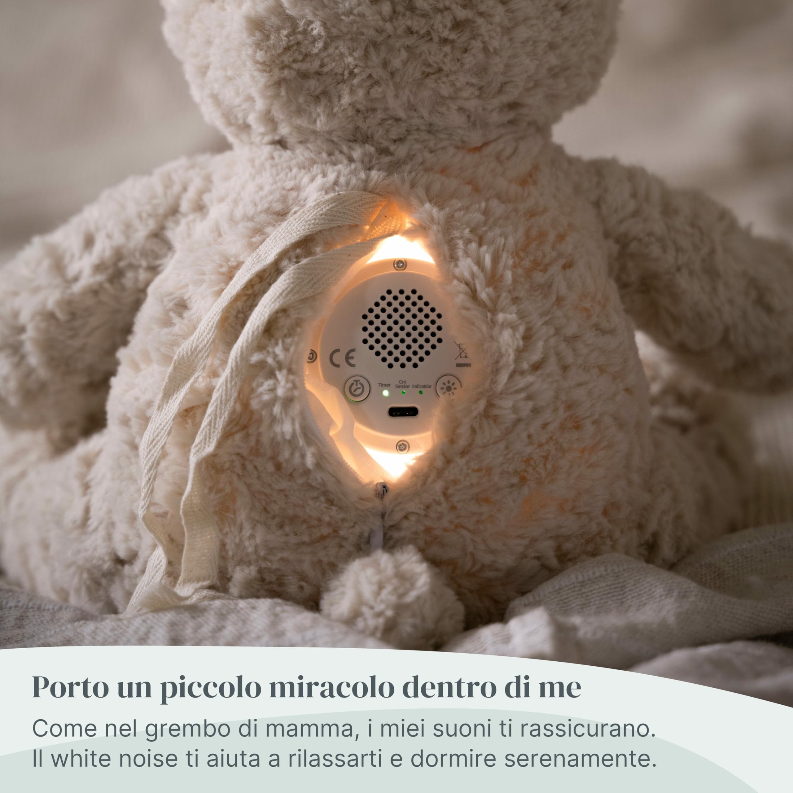 Baby's Only - Bo l’orsacchiotto di peluche con allenatore del sonno - Peluche neonato - Musica musica per dormire - Doudou musica rilassante - Ninna nanna per bambini - Taupe